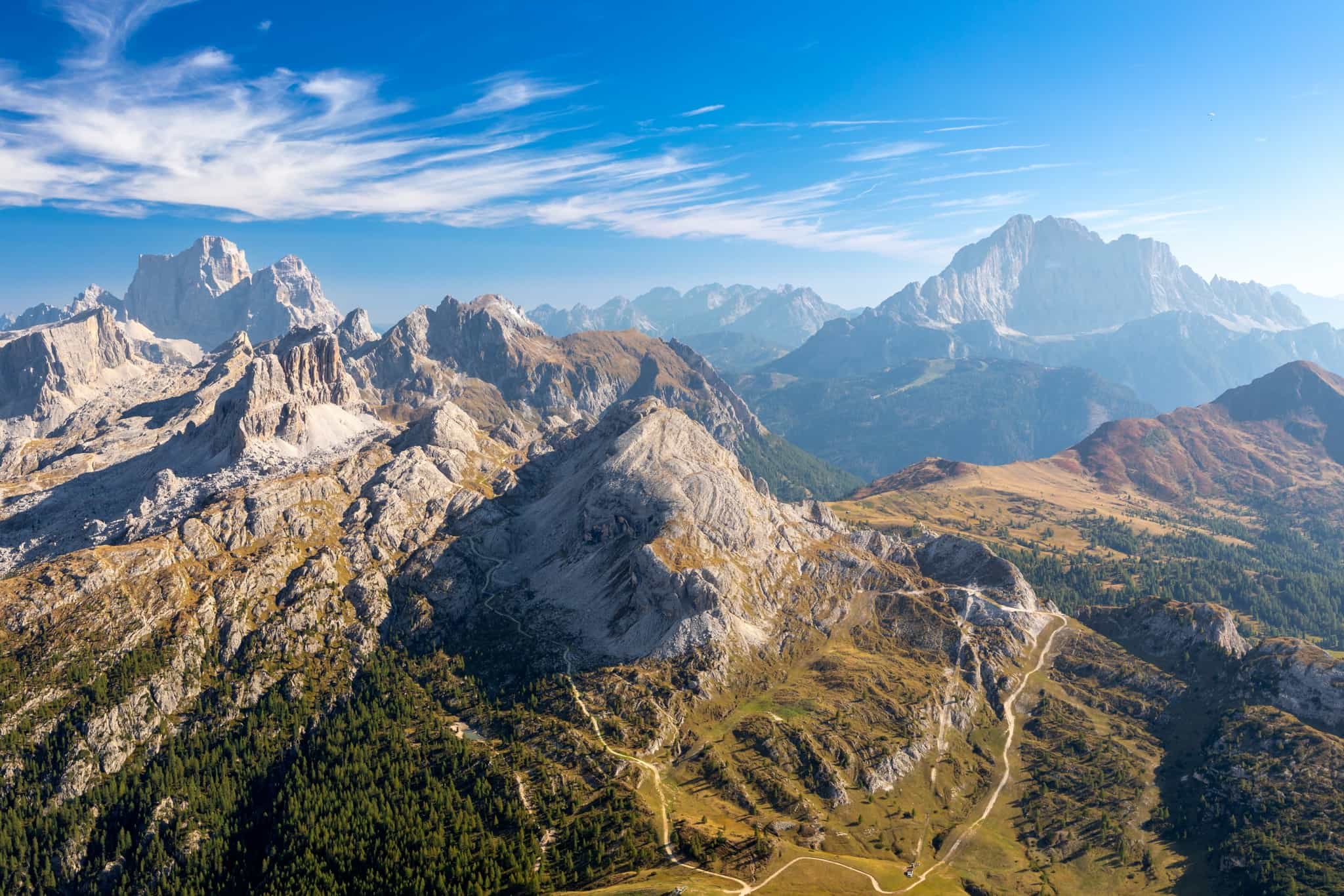 View from the summit of Lagazuoi, Dolomites.