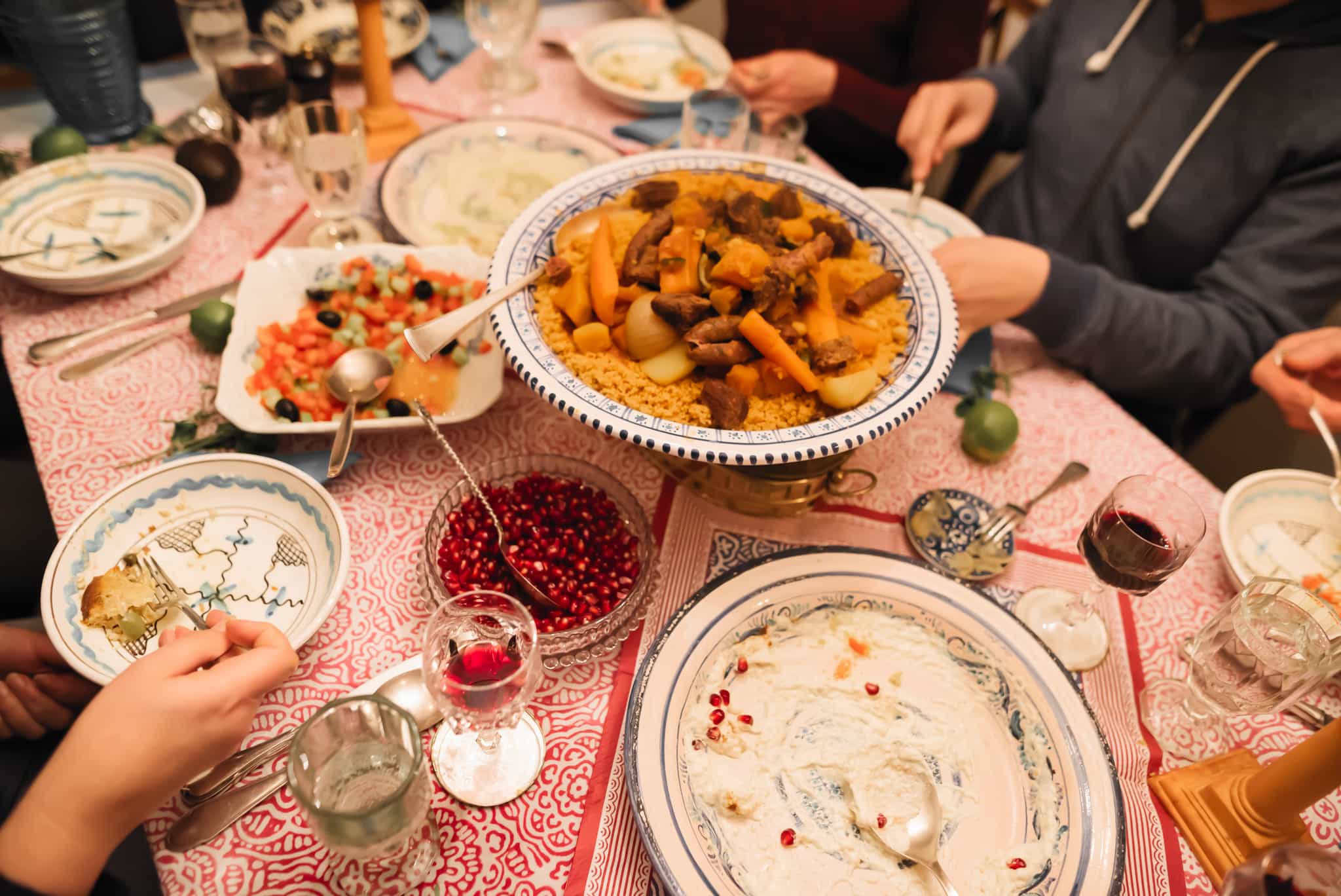 Tunisian shared meal