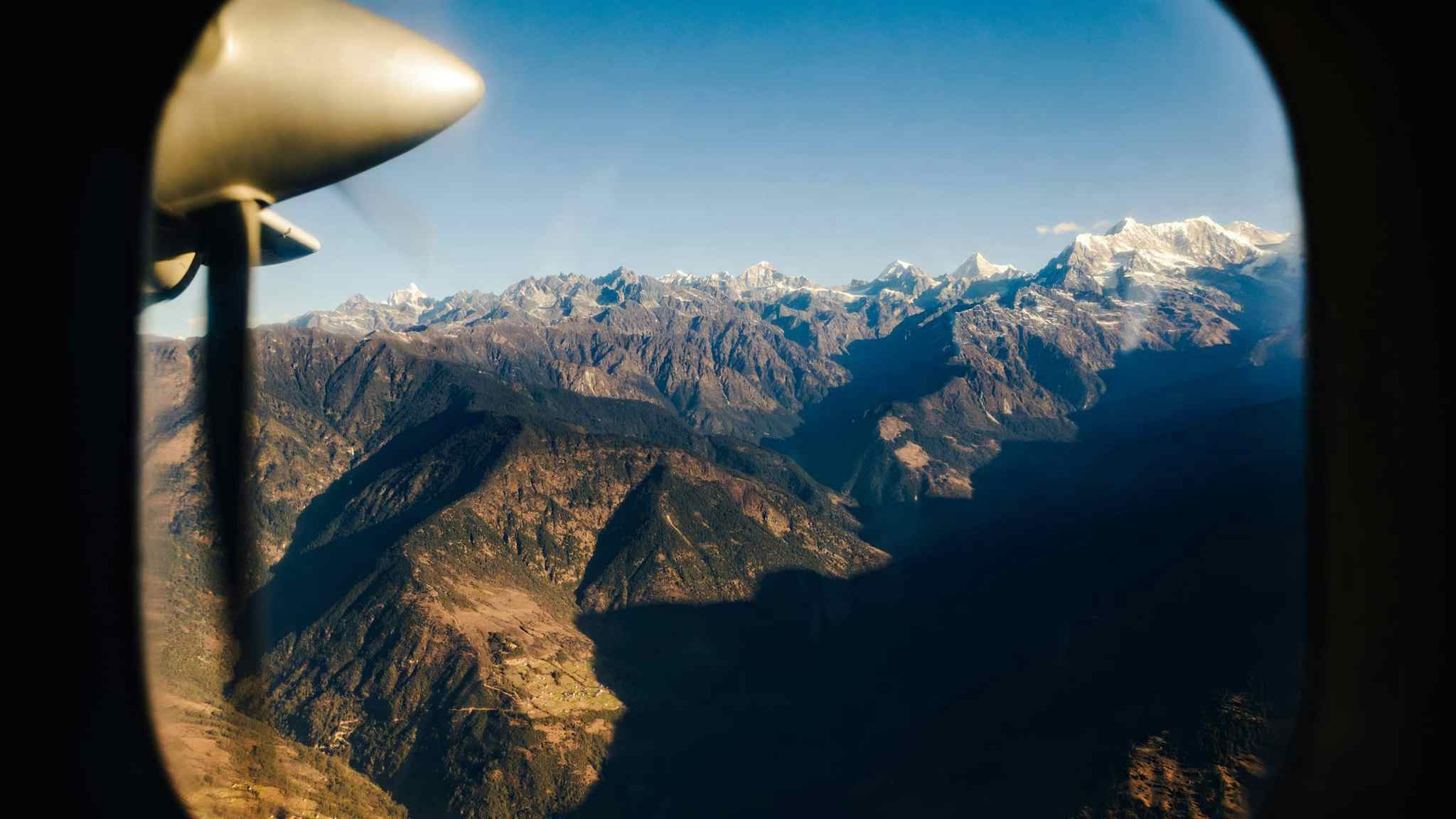 View from the plane Lukla airport