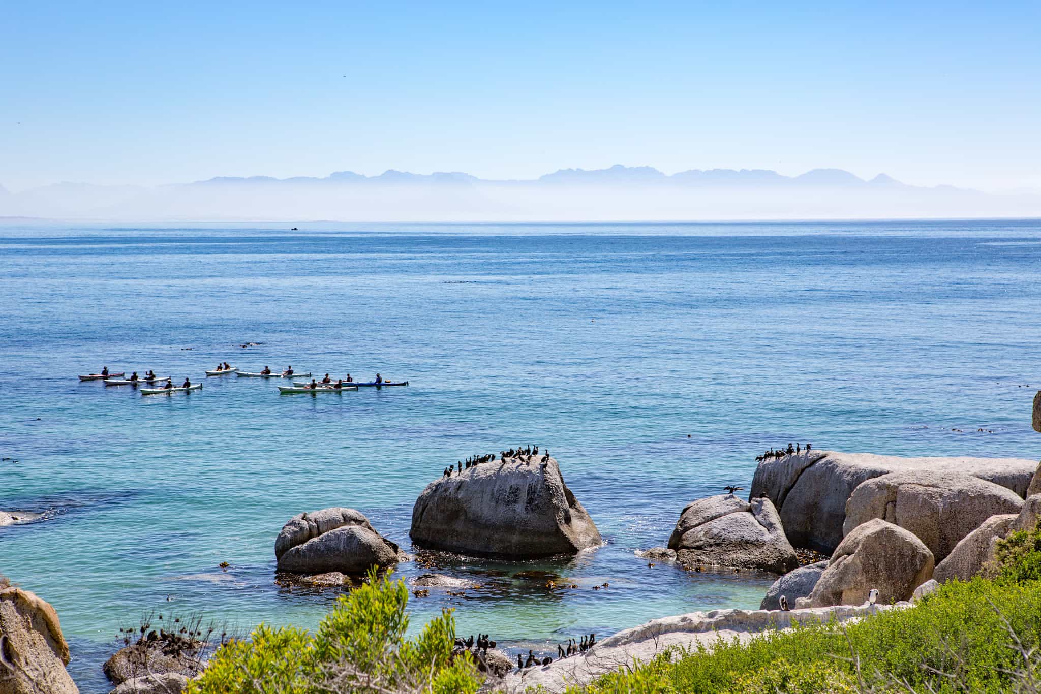Kayaking near Boulders Beach, Cape Town in South Africa