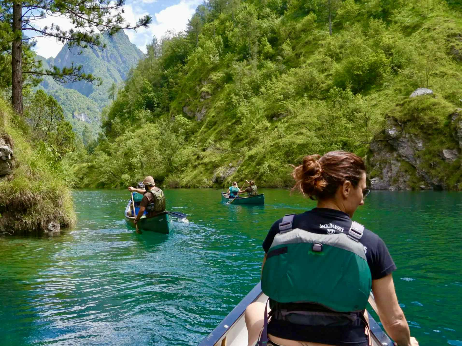 Canoeing Lago del Mis, Dolomites, Italy. Photo: Host/Wild in the Dolomiti