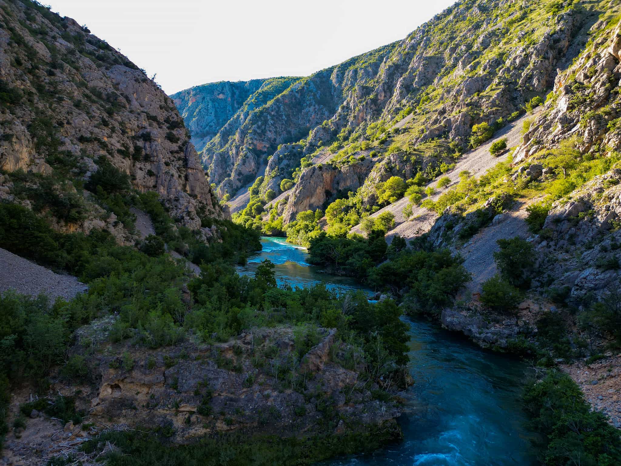 Views of the Zrmanja River in Croatia.