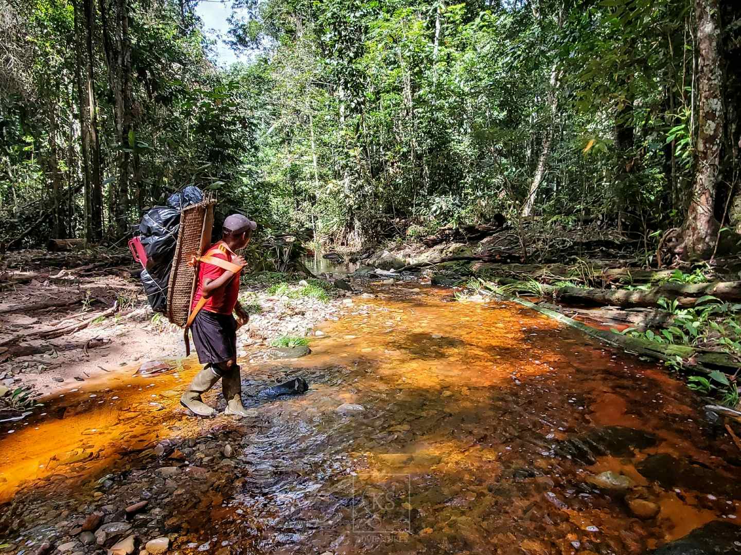 River Crossing, Trek, Paruima, Guyana, Wilderness Explorers