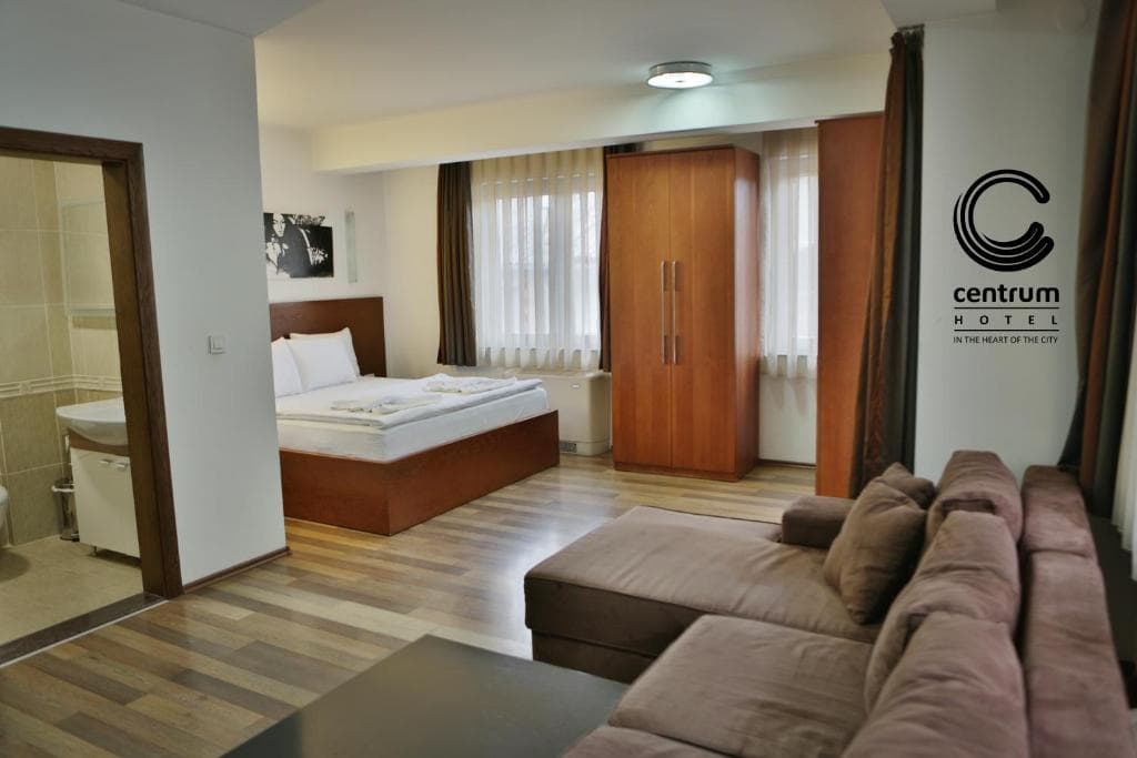 Room at Hotel Centrum, Prizren, Kosovo.