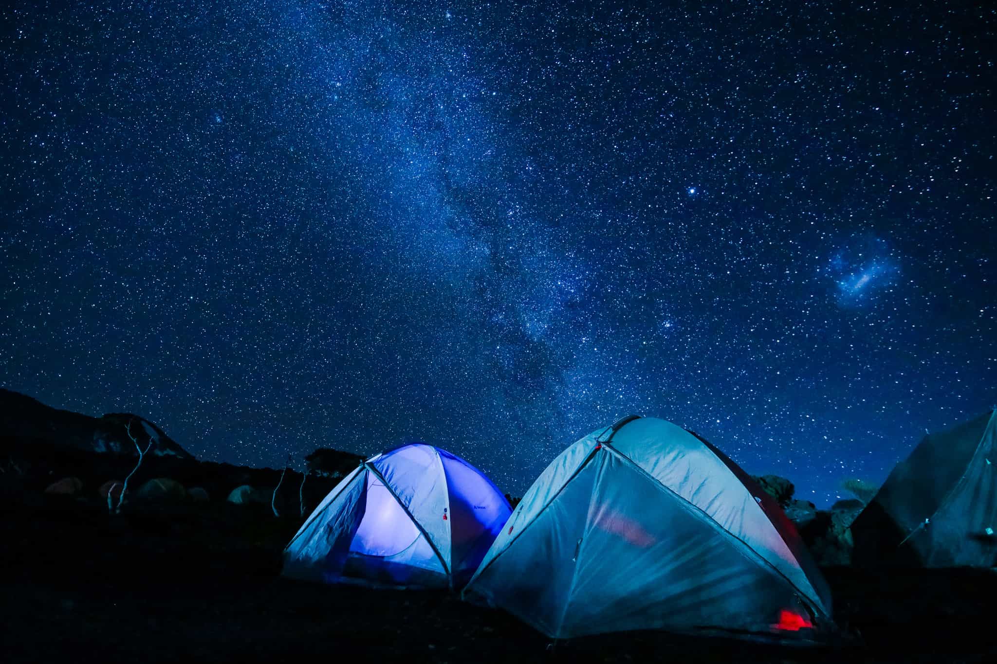 Mountainside camping, Africa. Photo: GettyImages-660843442