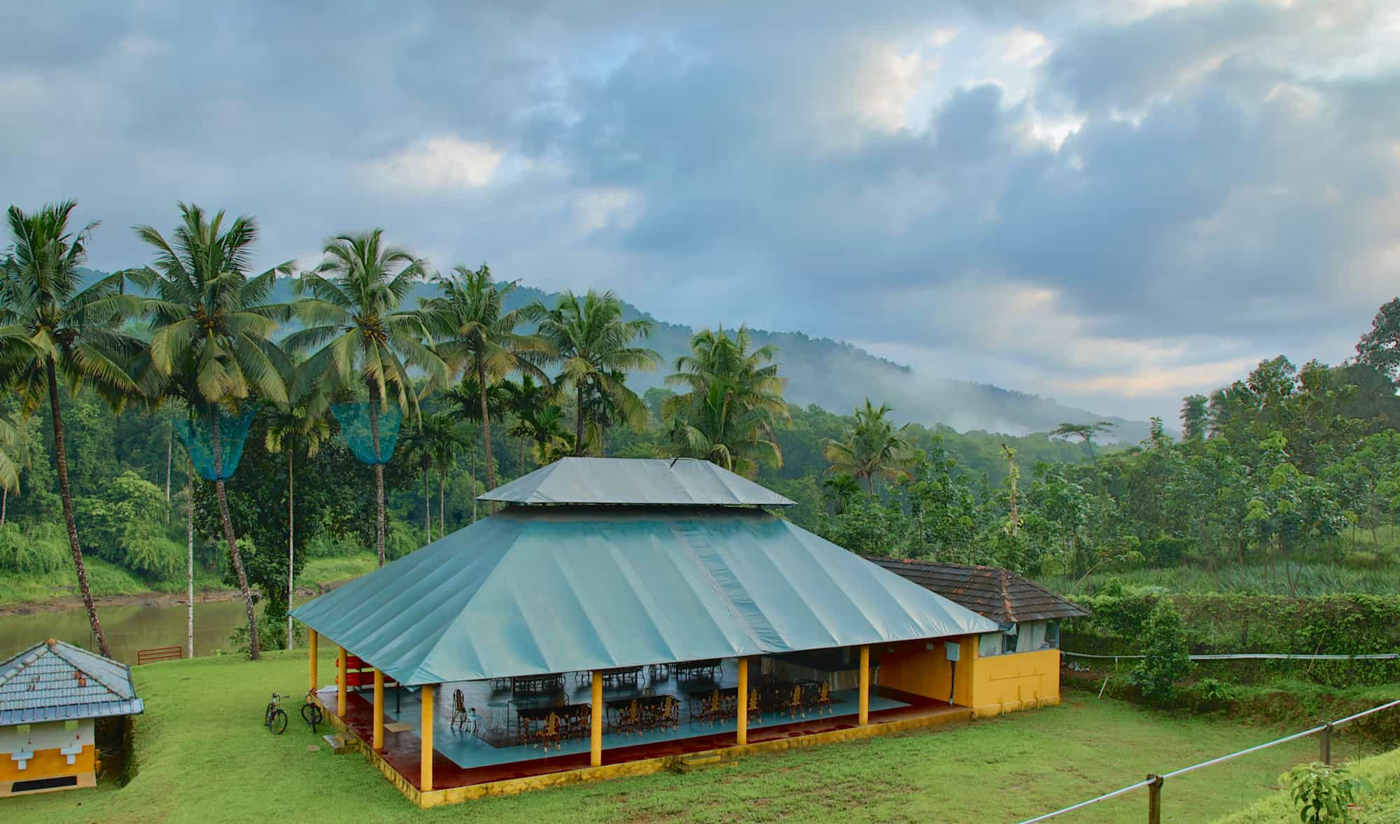 Dining area at Birds Murmur Camp, Thattekkad