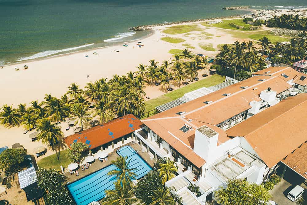 Goldi Sands Hotel, Negombo overlooking the beach