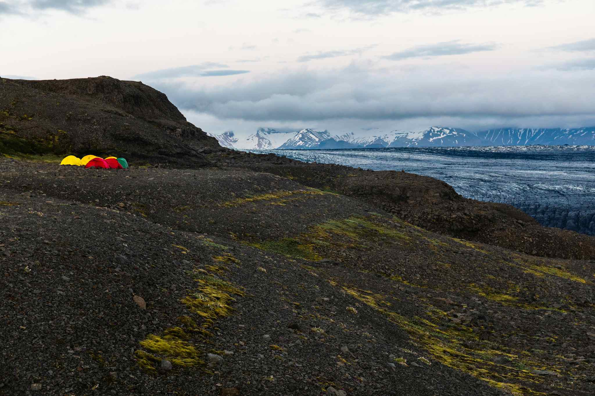 Wild camping near Skaftafell glacier, Iceland. Photo: Host/Icelandic Mountain Guide