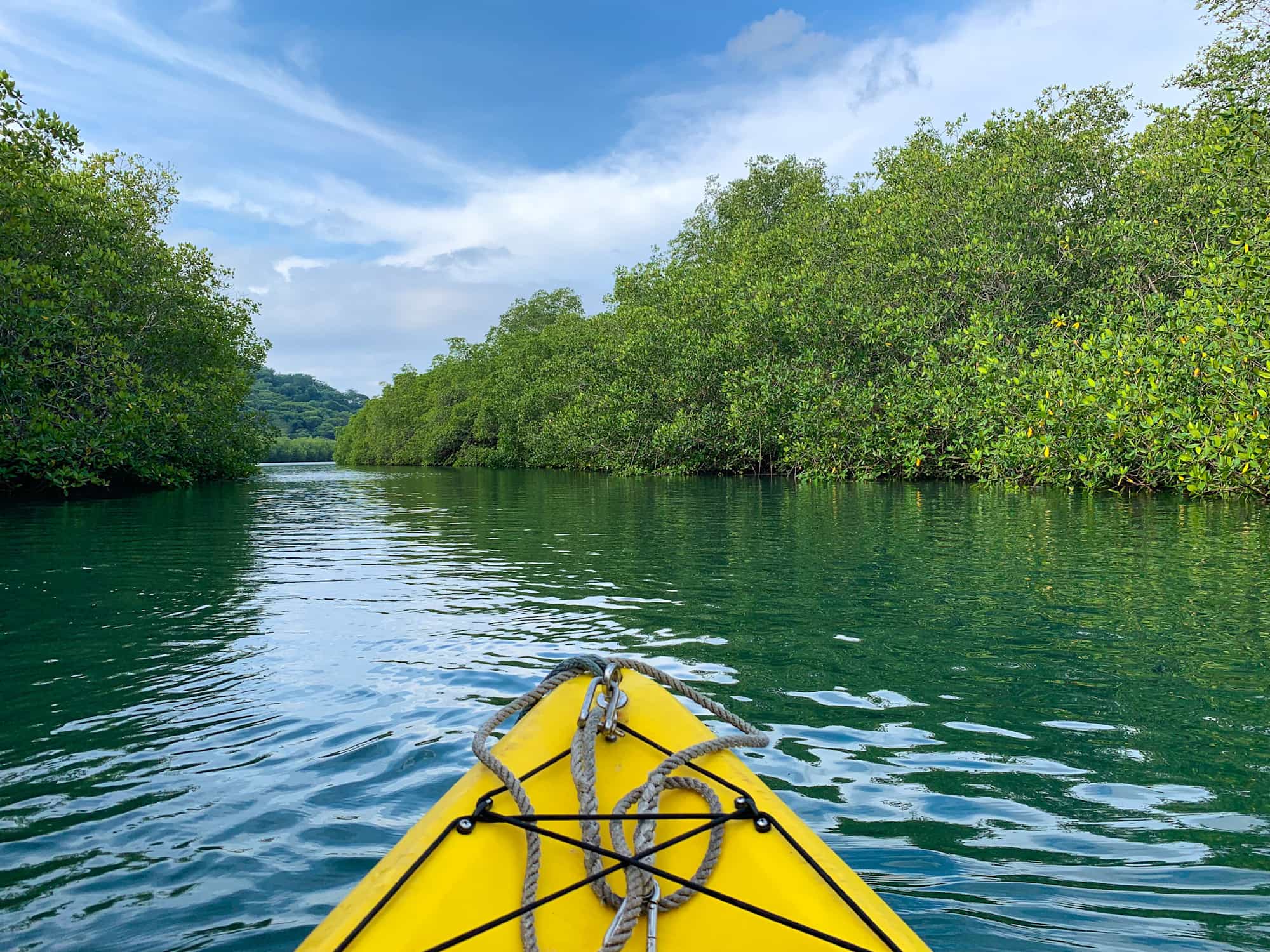 kayak in the tropical Rainforest lowlands, in Costa Rica