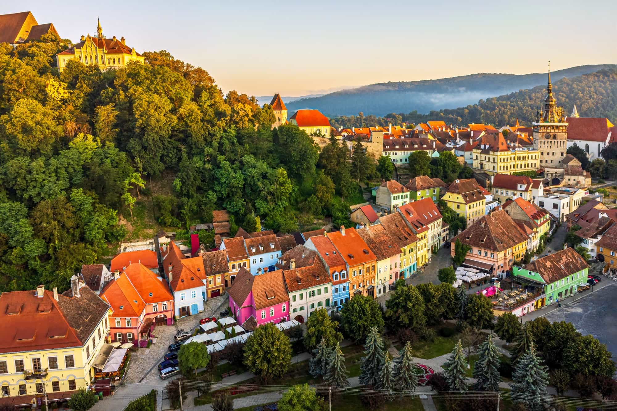 The medieval town of Sighisoara, Romania