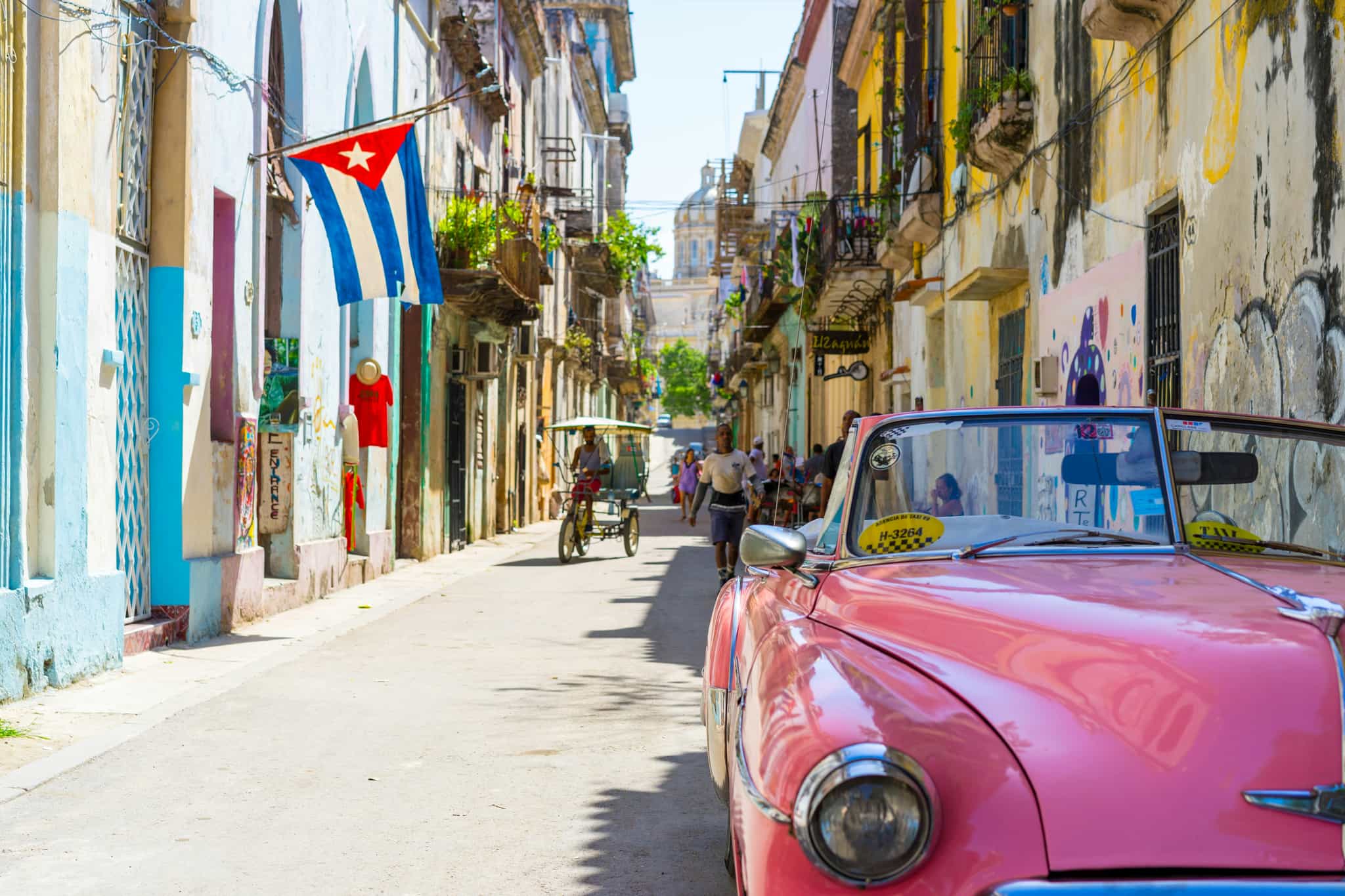 Classic car parked on a Cuban street