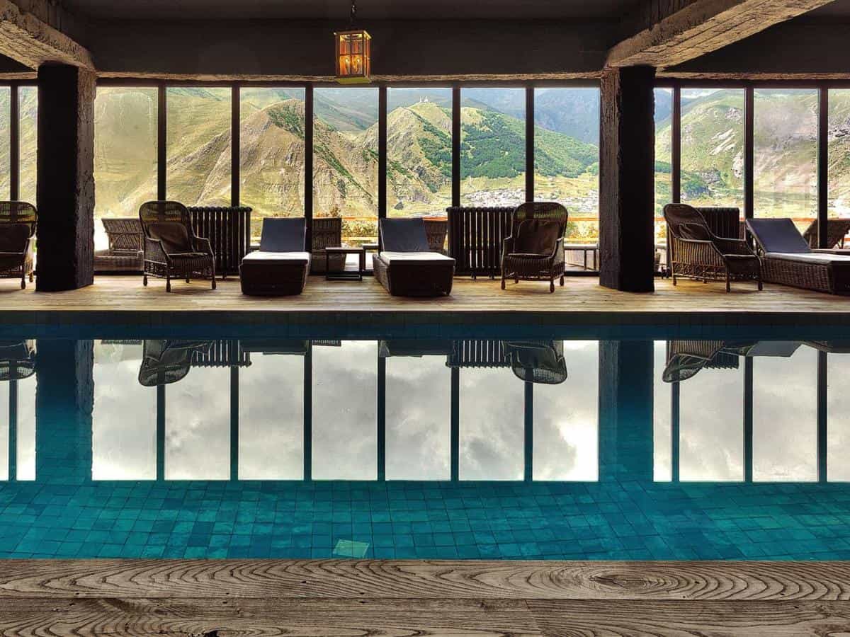 Pool at Rooms Kazbegi, Georgia.