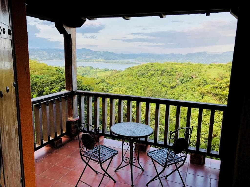 Views from the terrace at El Tejado Hotel, El Salvador.
