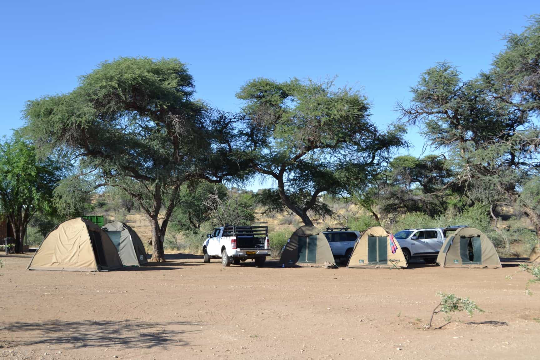Campground at Etosha National Park in Namibia.