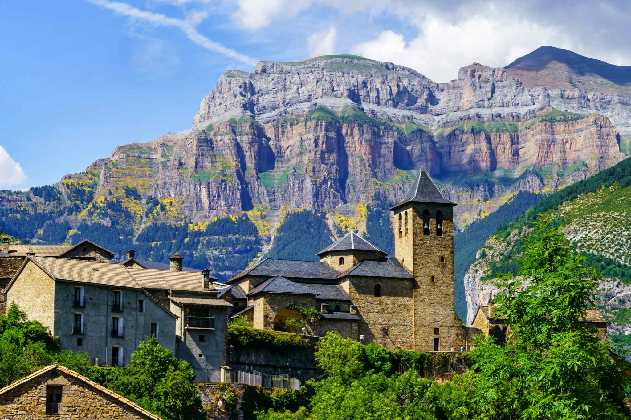 Torla village, Pyrenees. Photo: GettyImages-1405206282