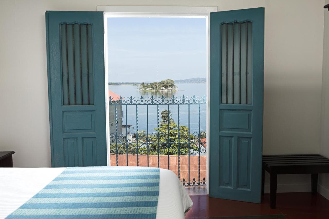 Lake view from Hotel Isla de Flores, Guatemala