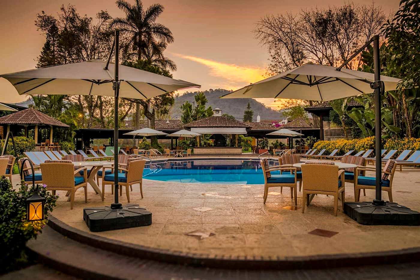 Pool at the Porta Hotel, Antigua, Guatemala.