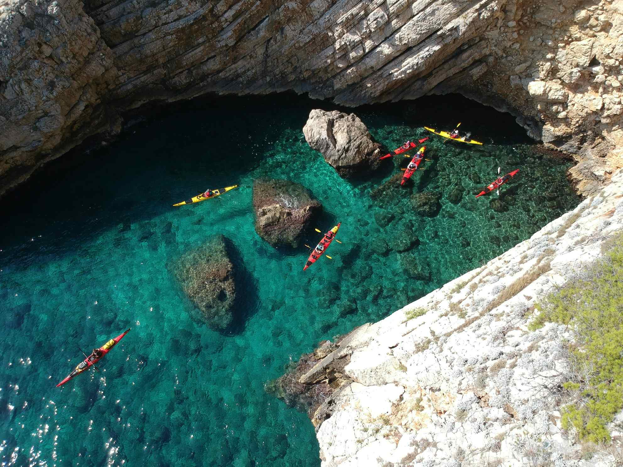 Kayaking, Solta, Croatia. Photo: Host/Red Adventures
