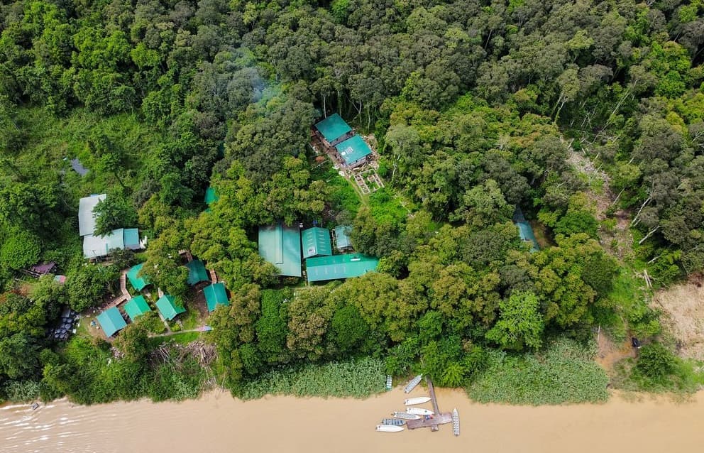 Tanini Kinabatangan from above, Borneo.
