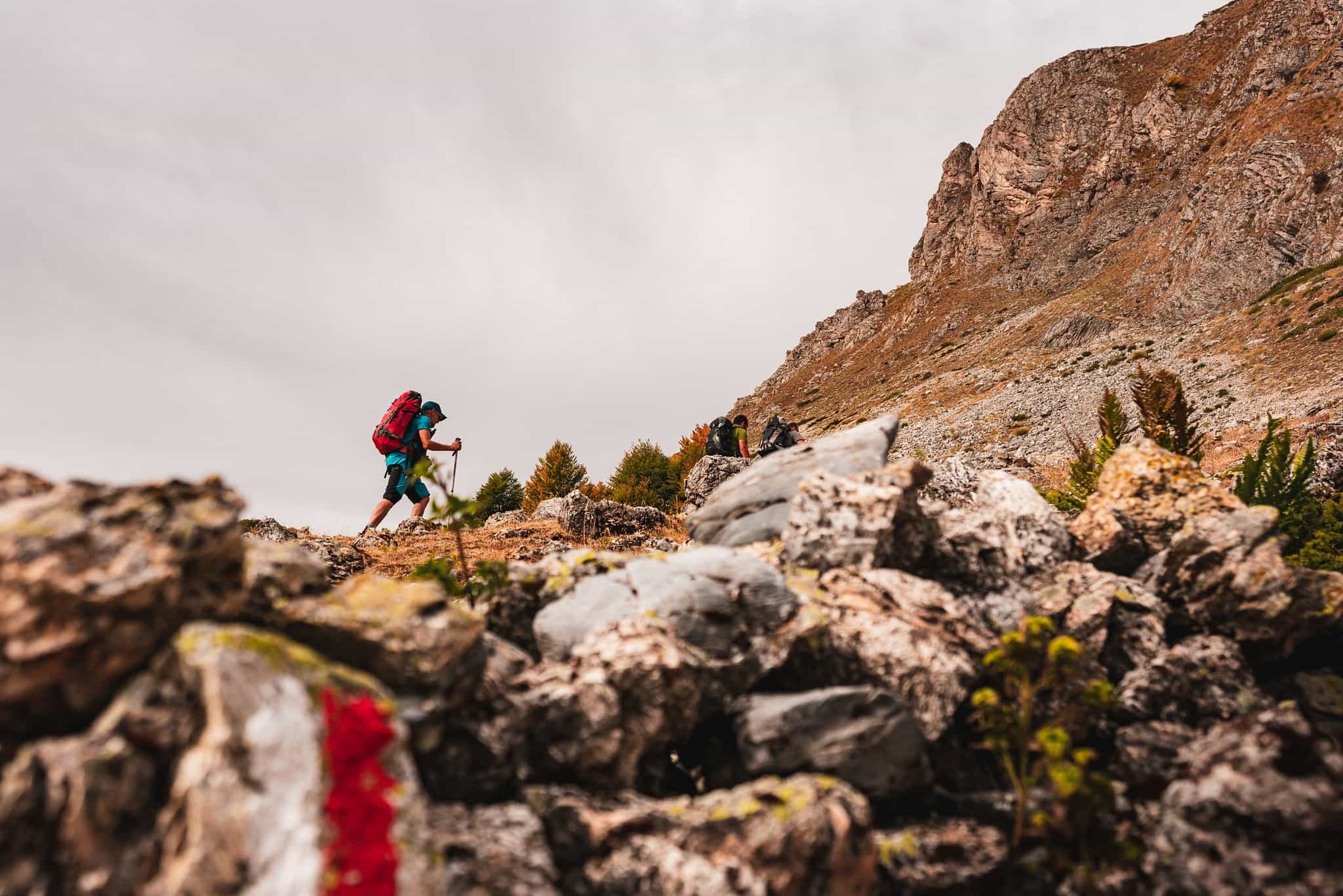 Hiking the pass between Kosovo and Macedonia, Sharr Mountains. Photos Butterfly Outdoor Adventure