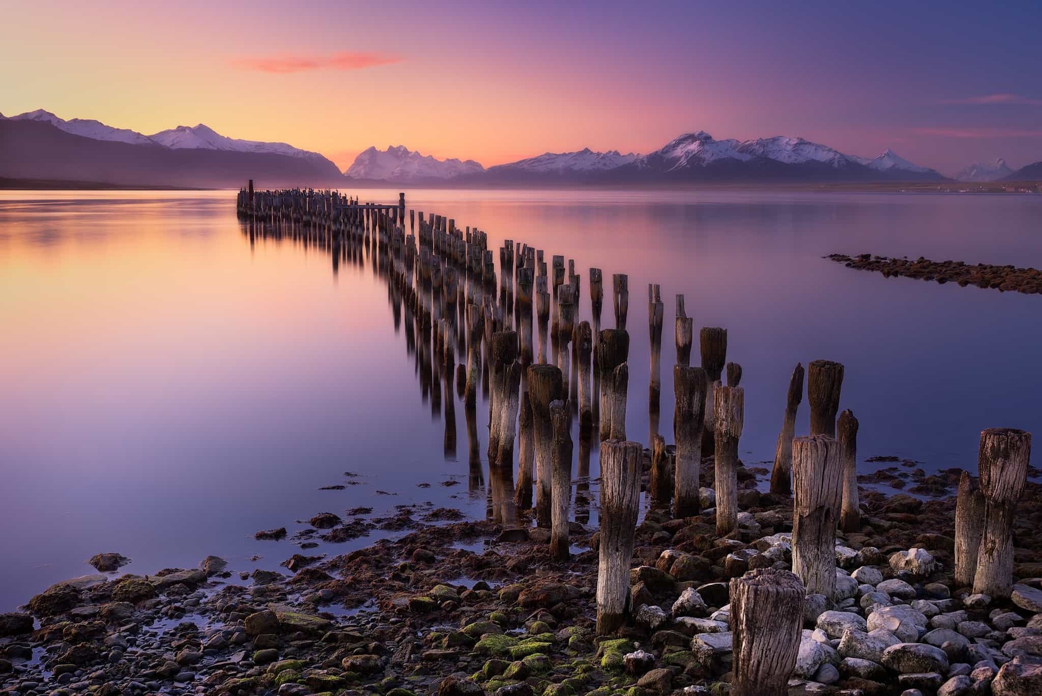 Sunet at Puerto Natales
