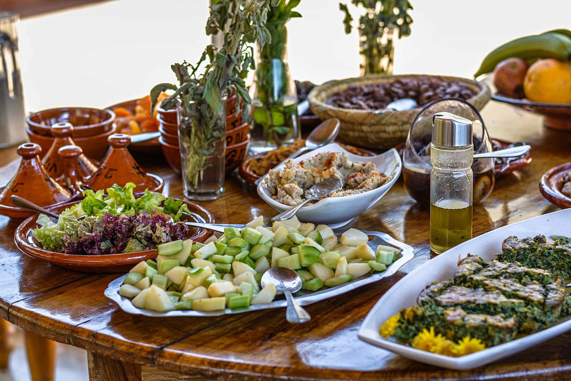 Moroccan food at the Kasbah du Toubkal