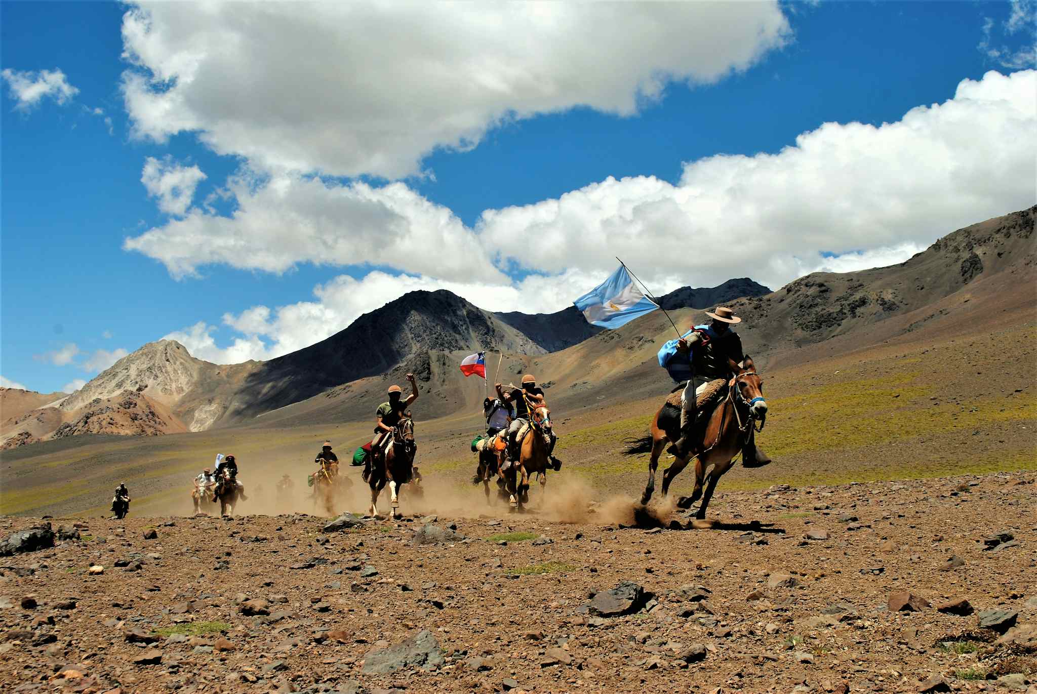 Horses on the Piuquenes Pass, Argentina, Andes Crossing Expedition, AndesVertical