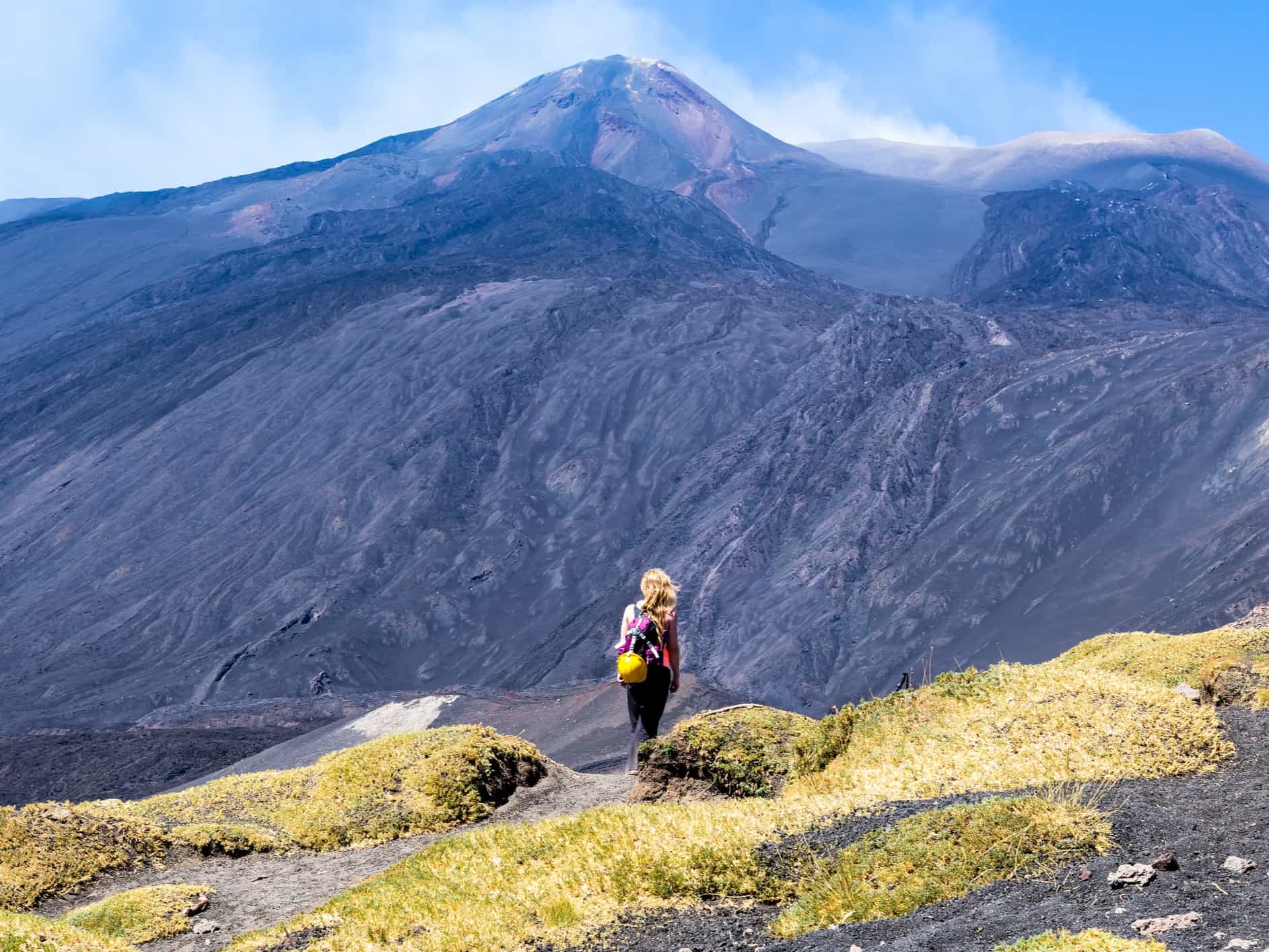 Climbing Mont Etna in Italy, Sicily.