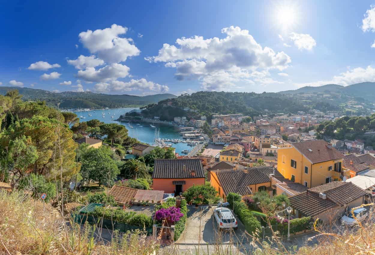 The seaside town of Porto Azzurro, Elba.