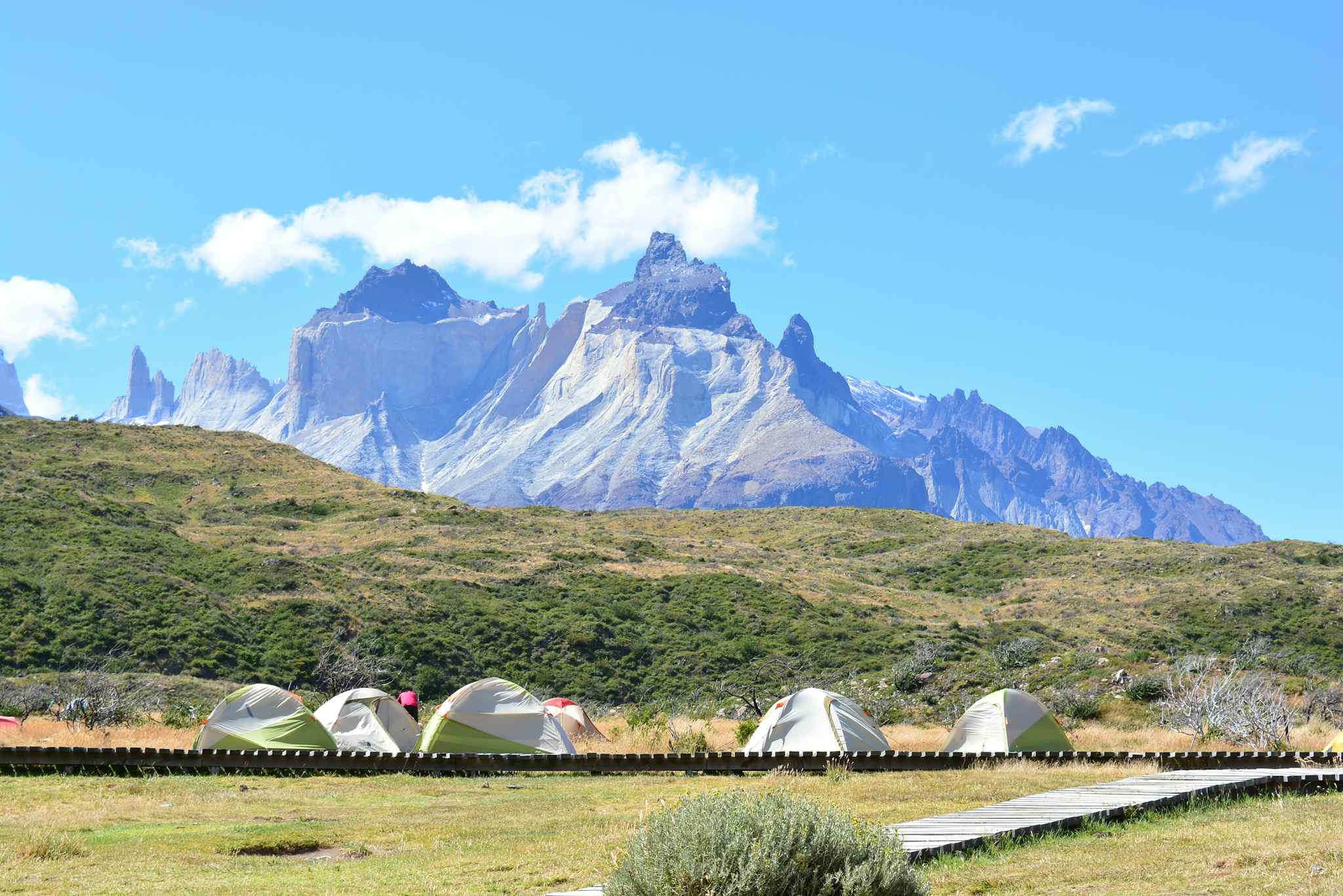 Campsite, Torres del Paine, Chile, Patagonia, Getty