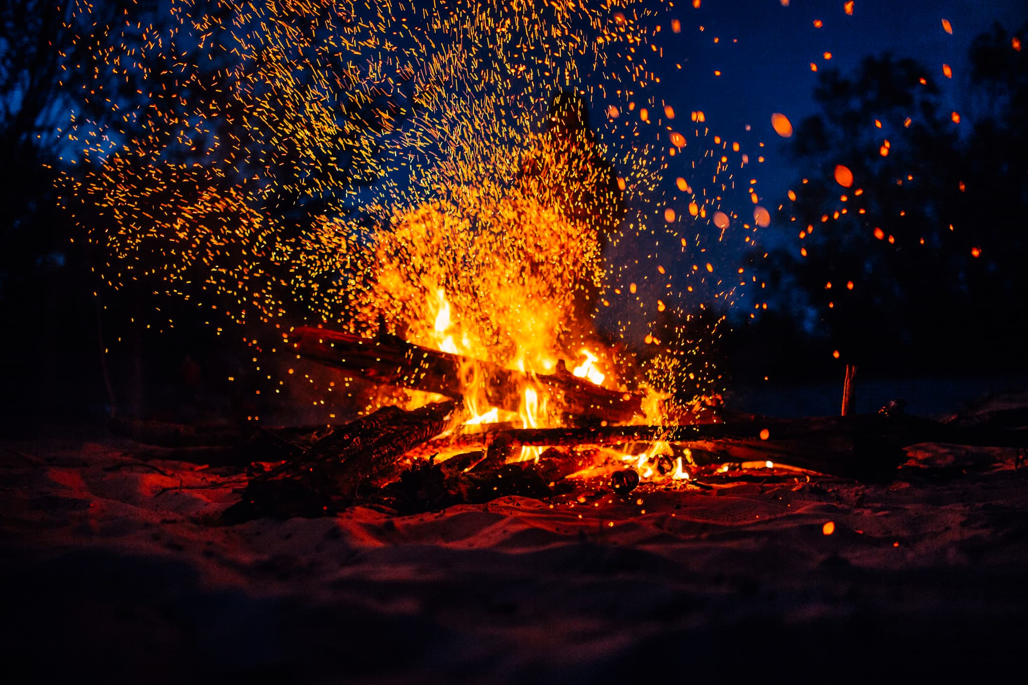 Camping on the beach
