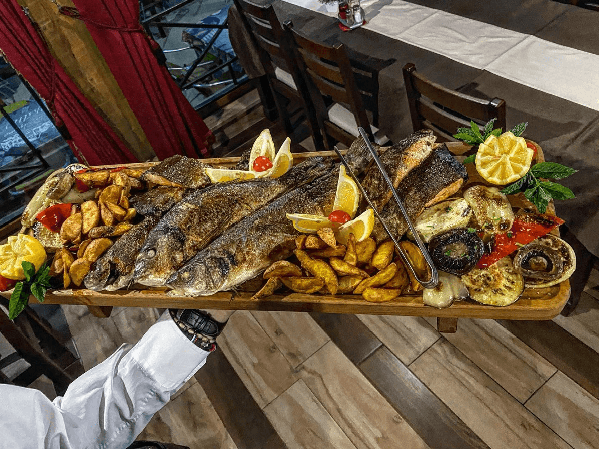 Ethno Village Šljeme, Montenegro, Fish dinner, Host image, Wild Montenegro