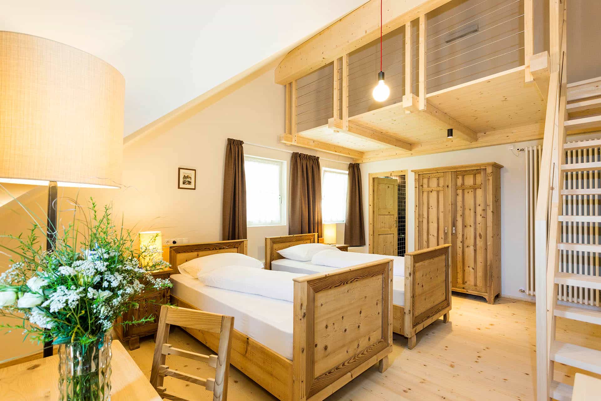 Hotel kabis room, dolomites.