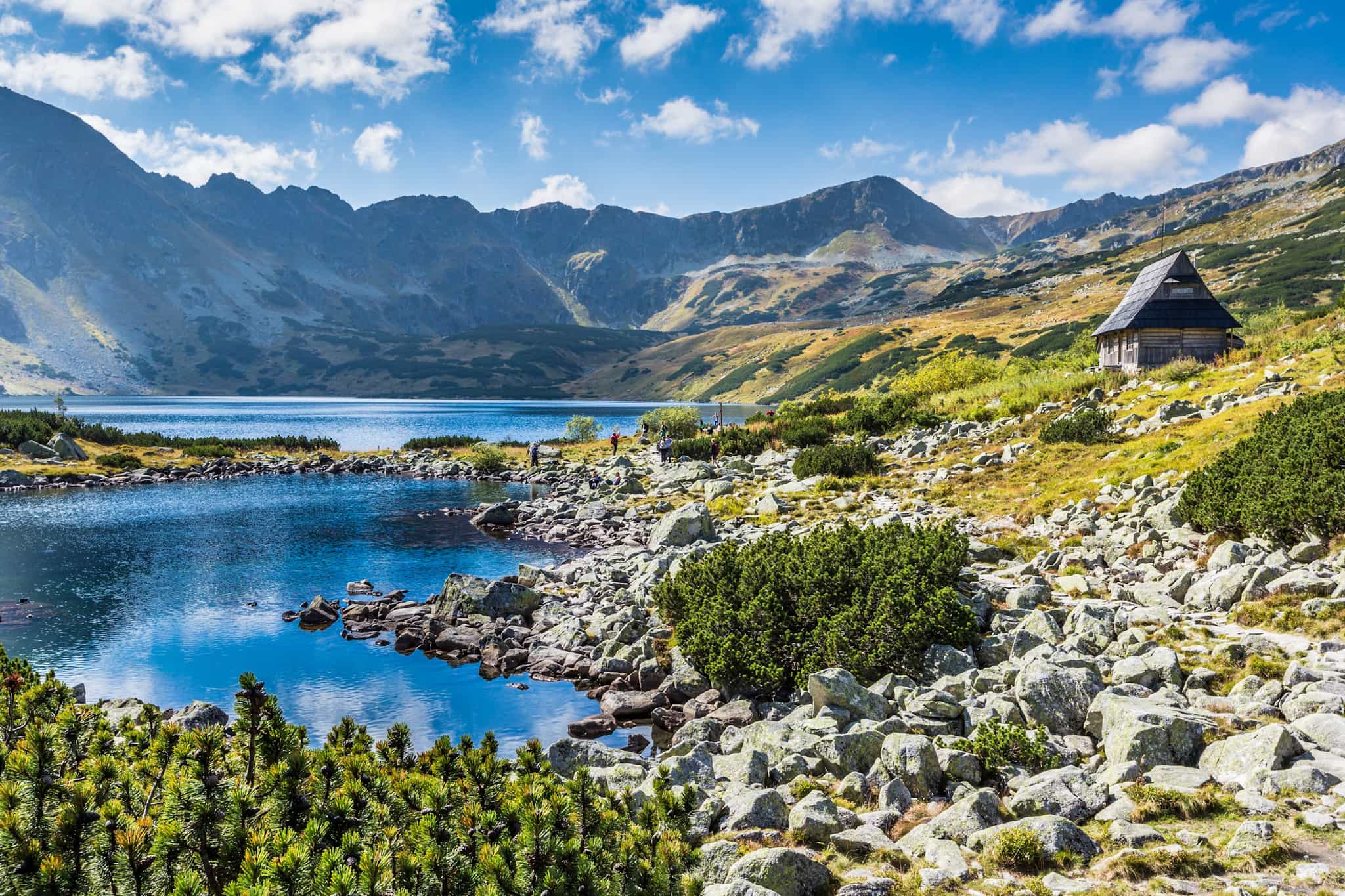 View down the Five Lakes Valley in the Tatra Mountains of Poland.