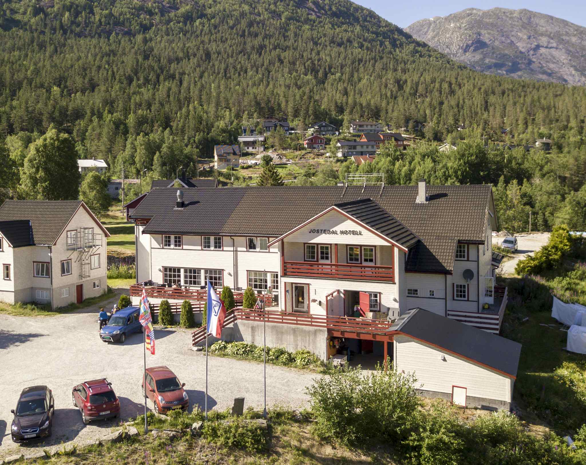 The Jostedal Hotel in the Jostedalsbreen Glacier National Park, Norway. 