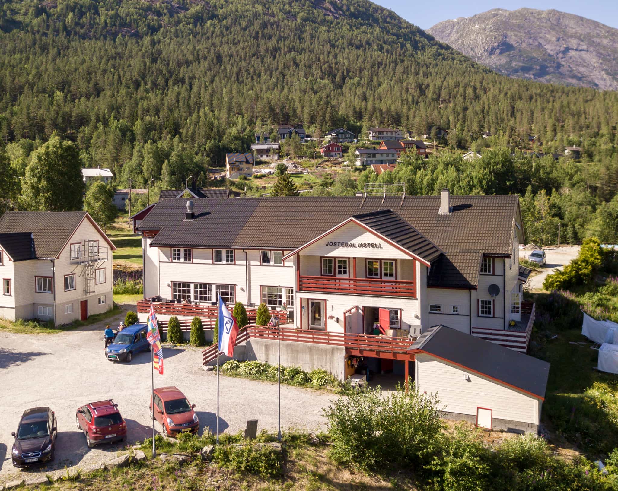 The Jostedal Hotel in the Jostedalsbreen Glacier National Park, Norway.