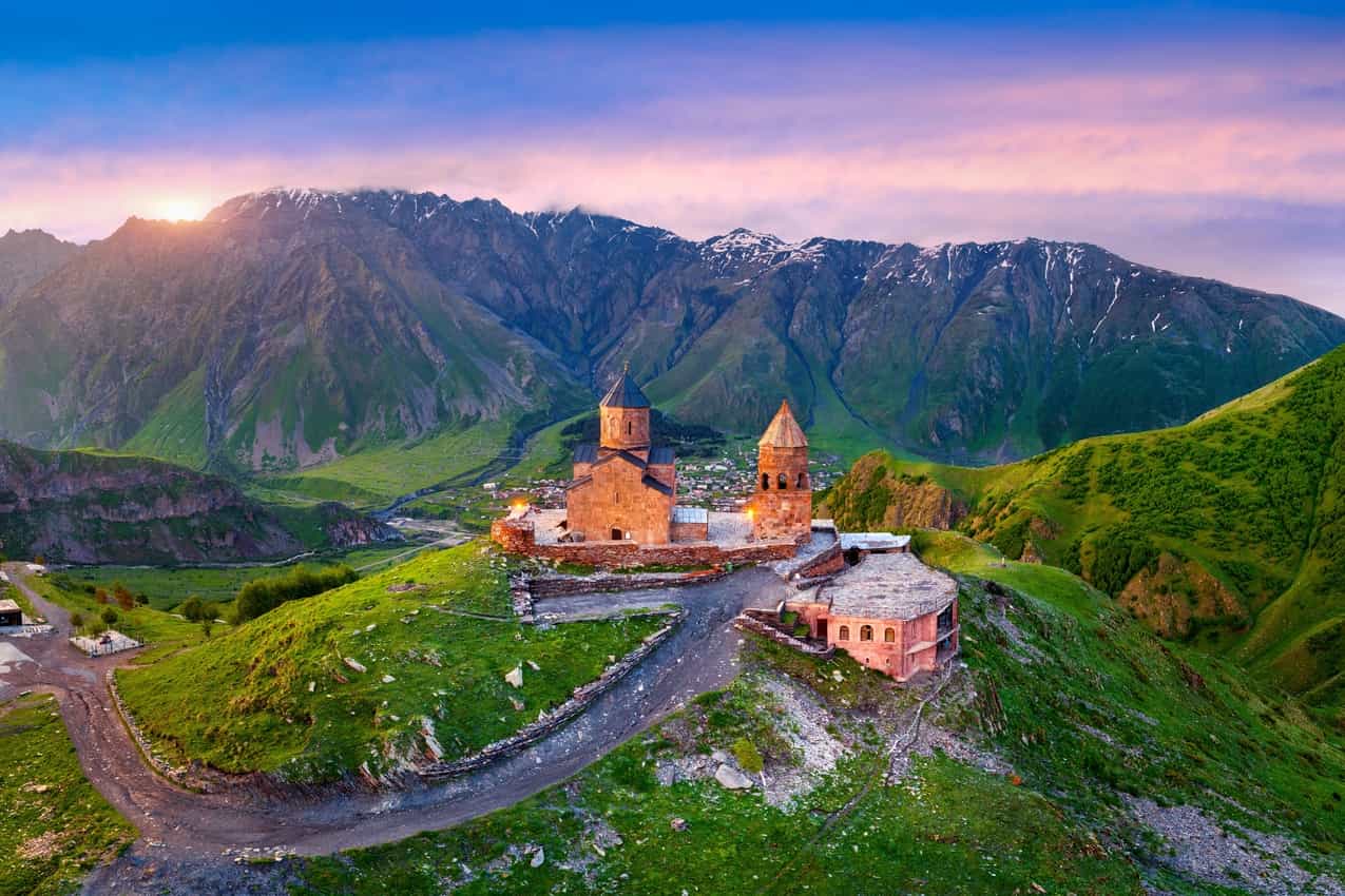Trinity Church, Kezbegi, Georgia.