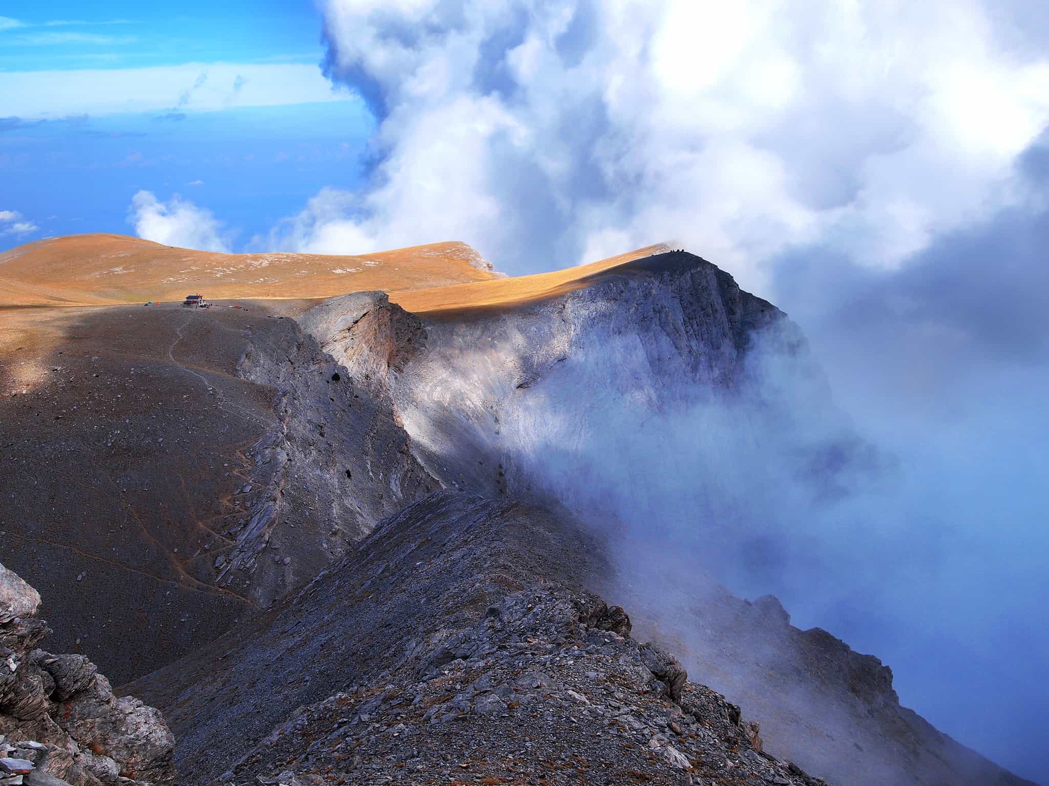 Kakkalos Refuge, Mount Olympus, Greece. 
Nikos Laskaridis - https://commons.wikimedia.org/wiki/File:Olympus17.jpg