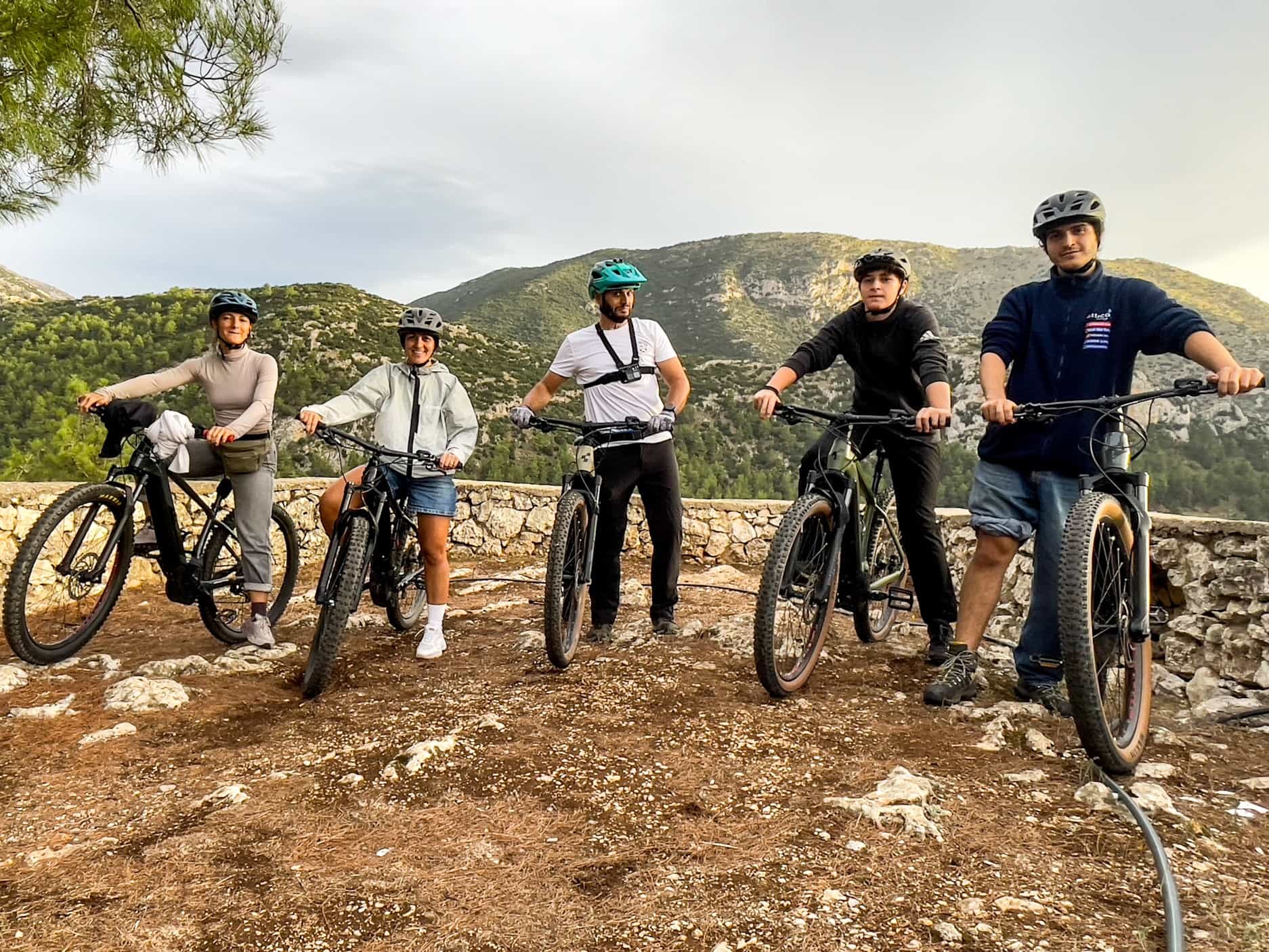 E-biking on the Mainalon Trail, Greece.