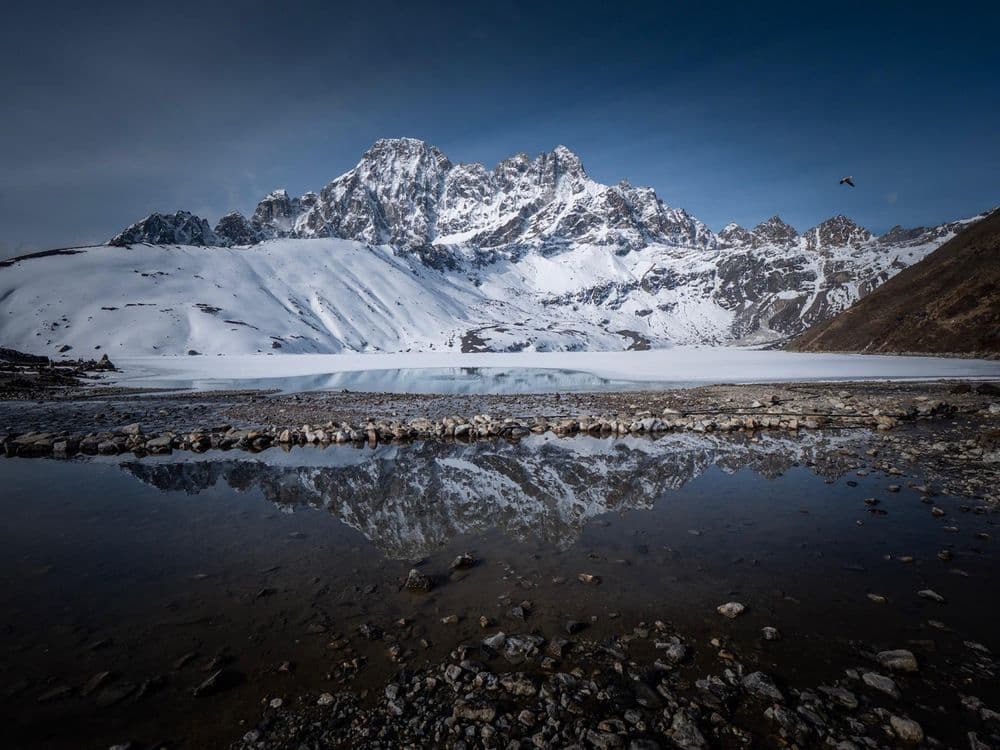 The stunning views from the Gokyo lakes. Photo: Tom Millar / XE Photography