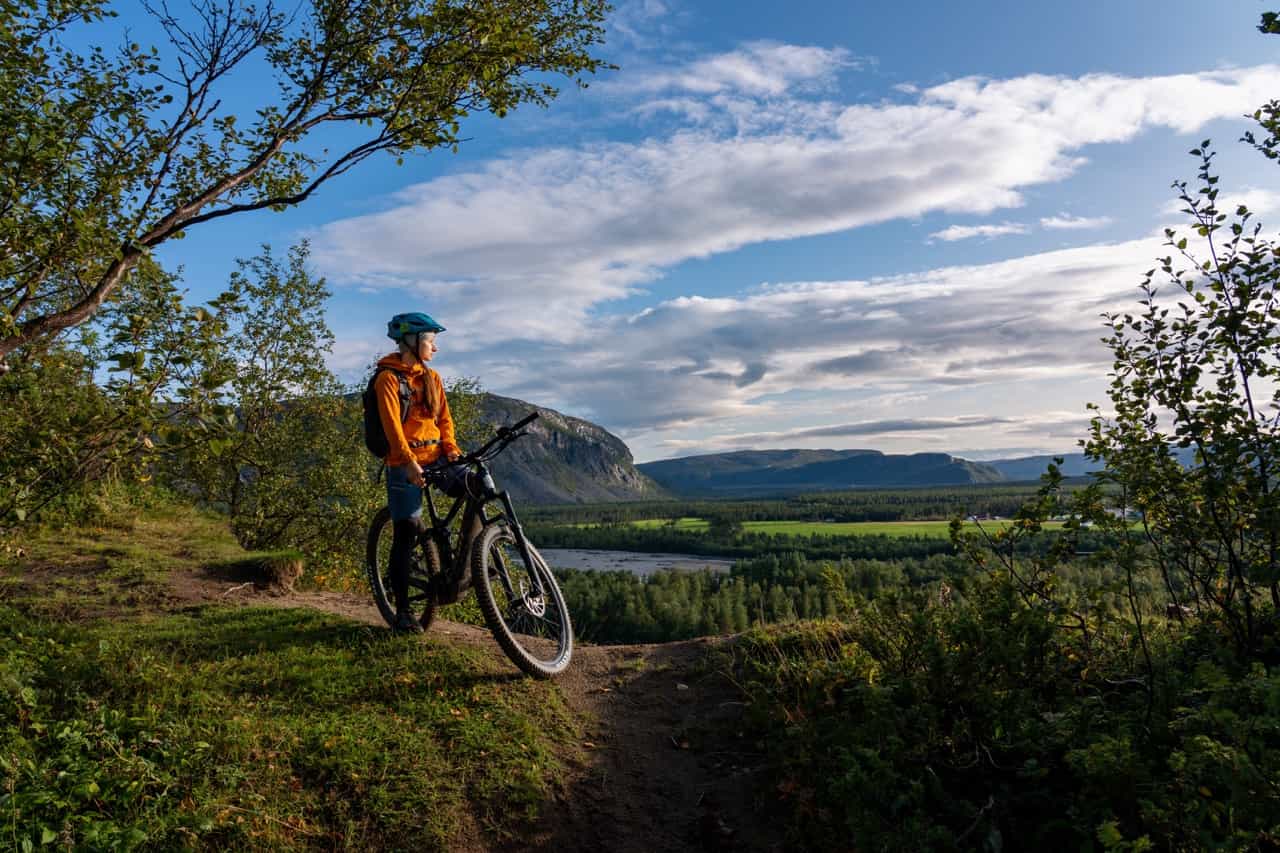 E-biking along the Alta River in Norway