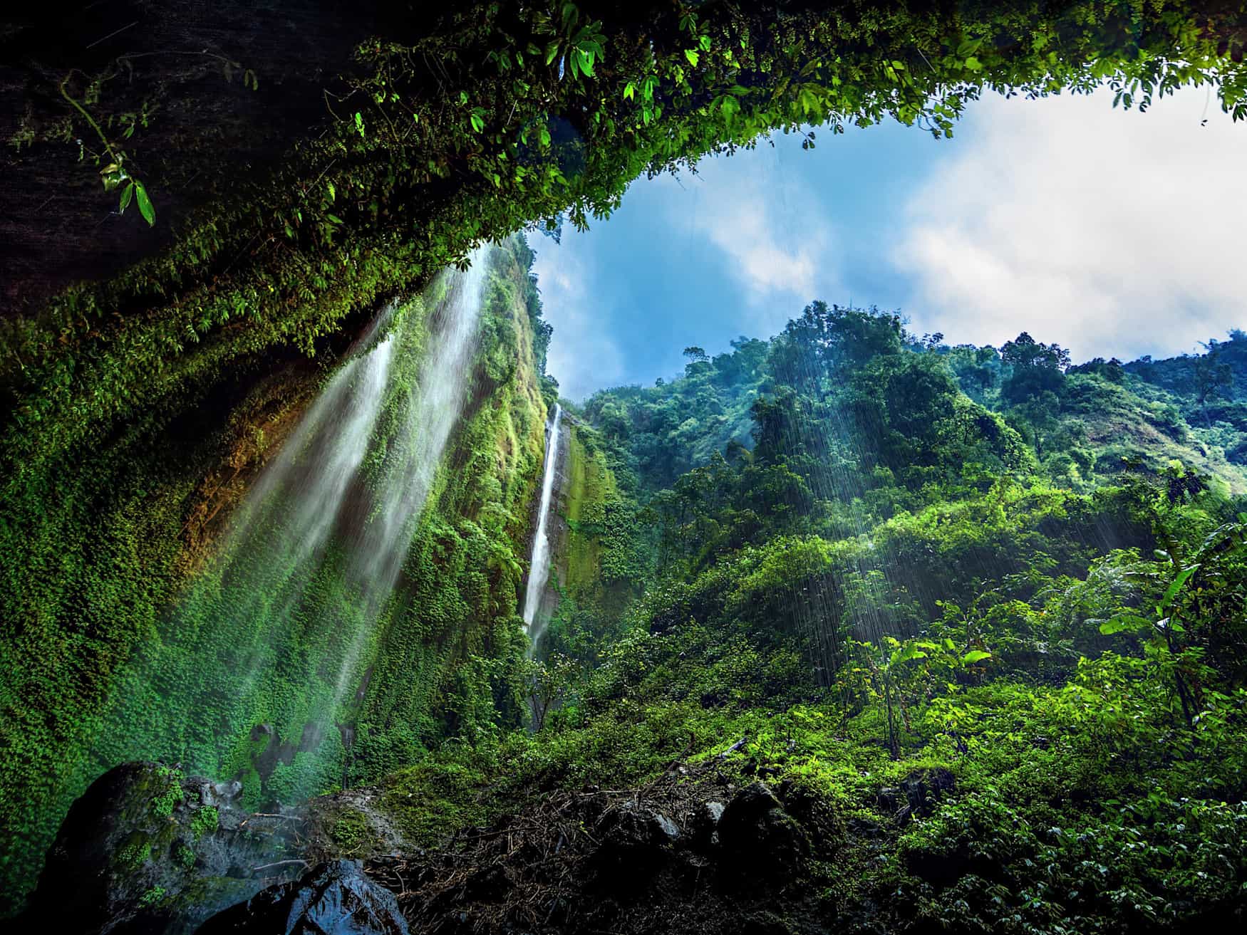 Madakaripura Waterfall, Java, Indonesia.