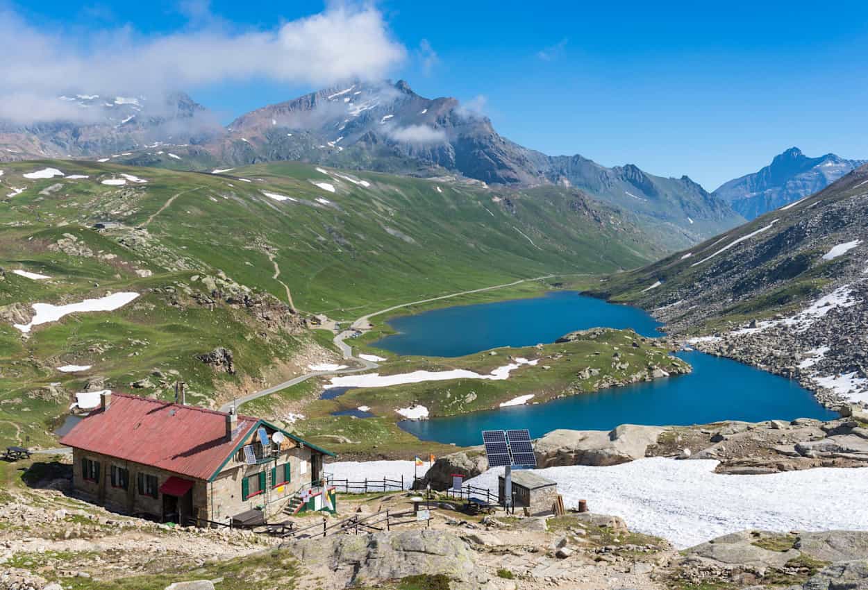 Refuge on the Nivolet pass, in the Gran Paradiso National park - Italy.