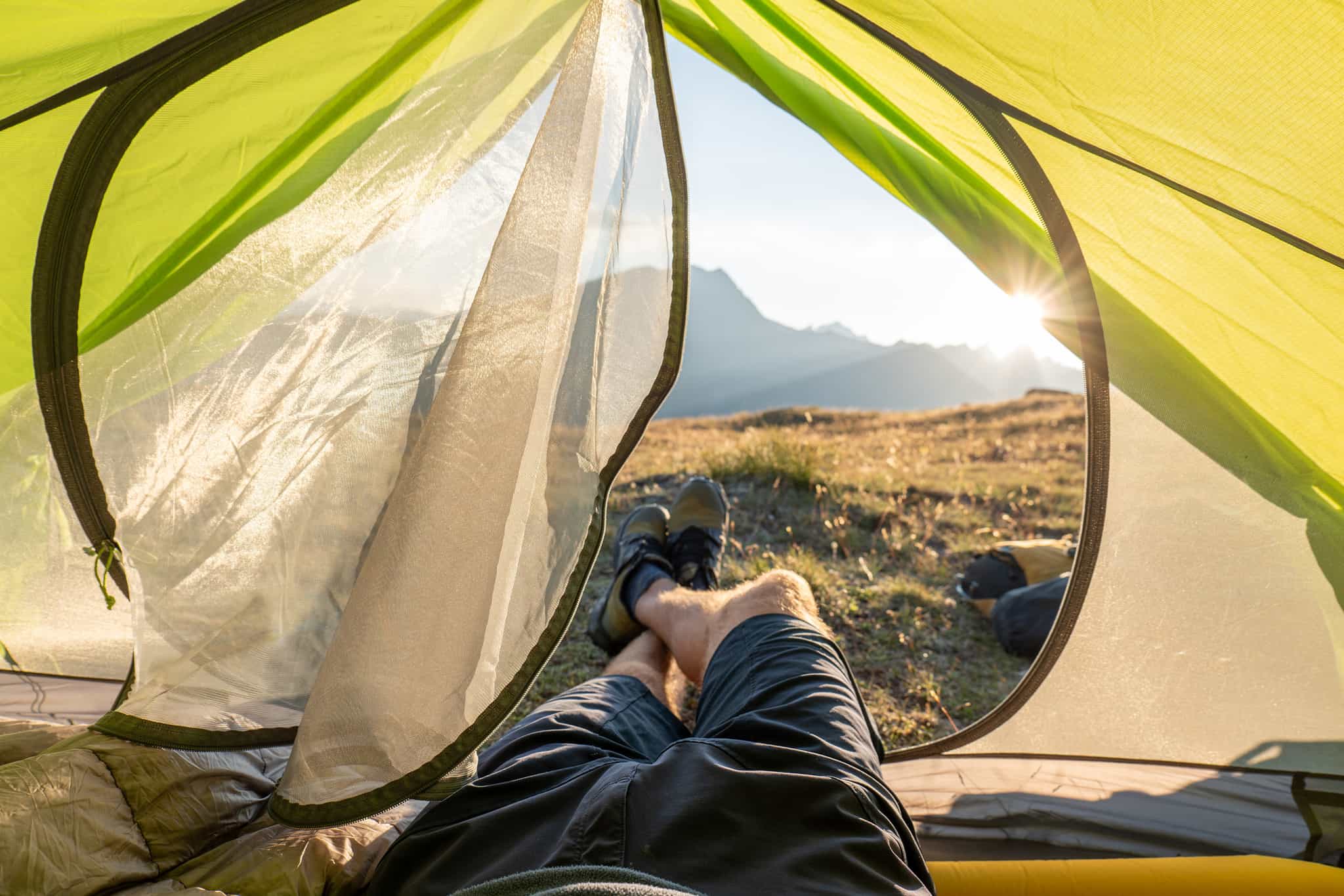 Camping in New Zealand.