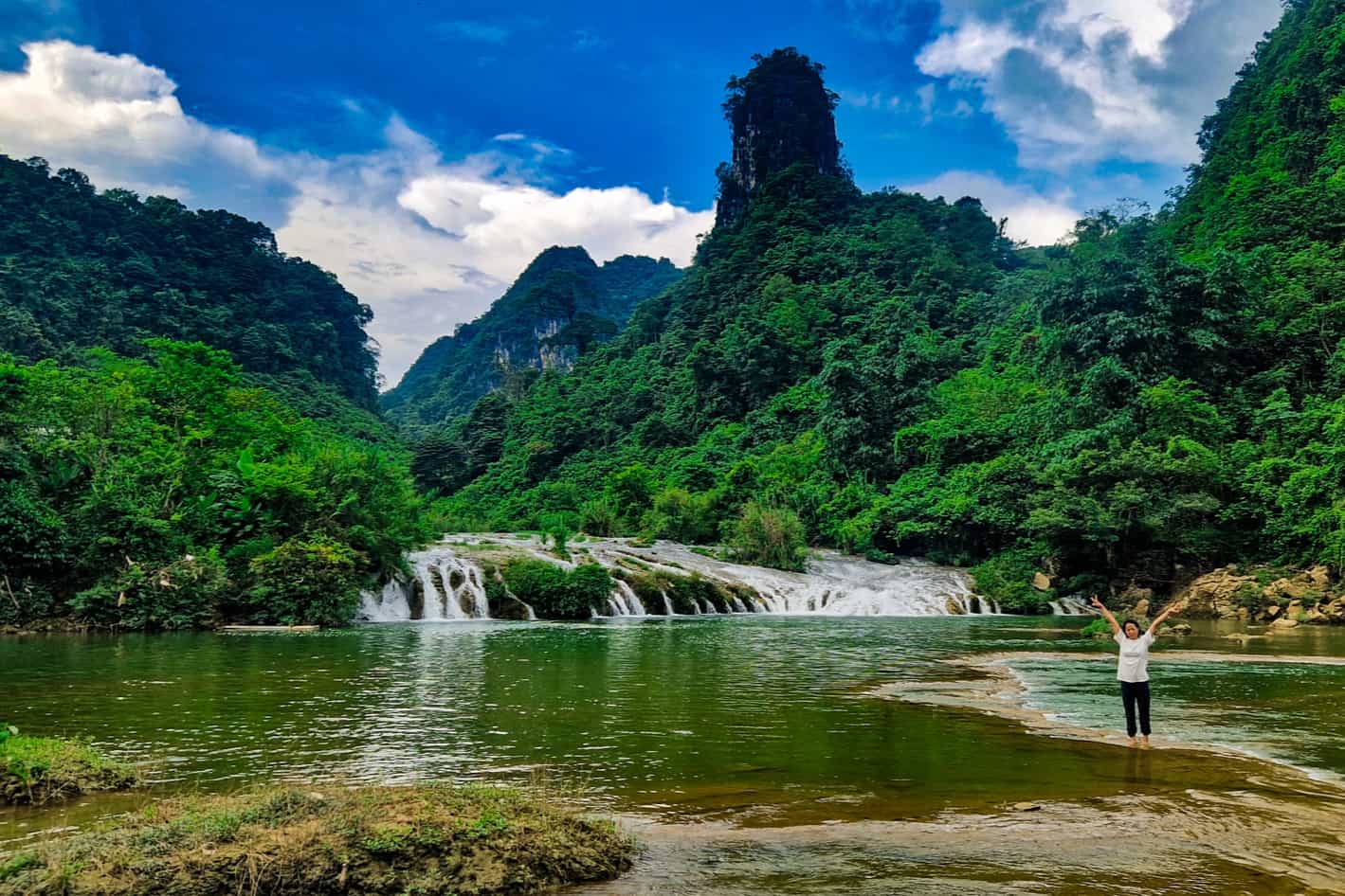 HOST - Waterfall on the Bac Vong River, Vietnam. Photo: Host/Easia Active
