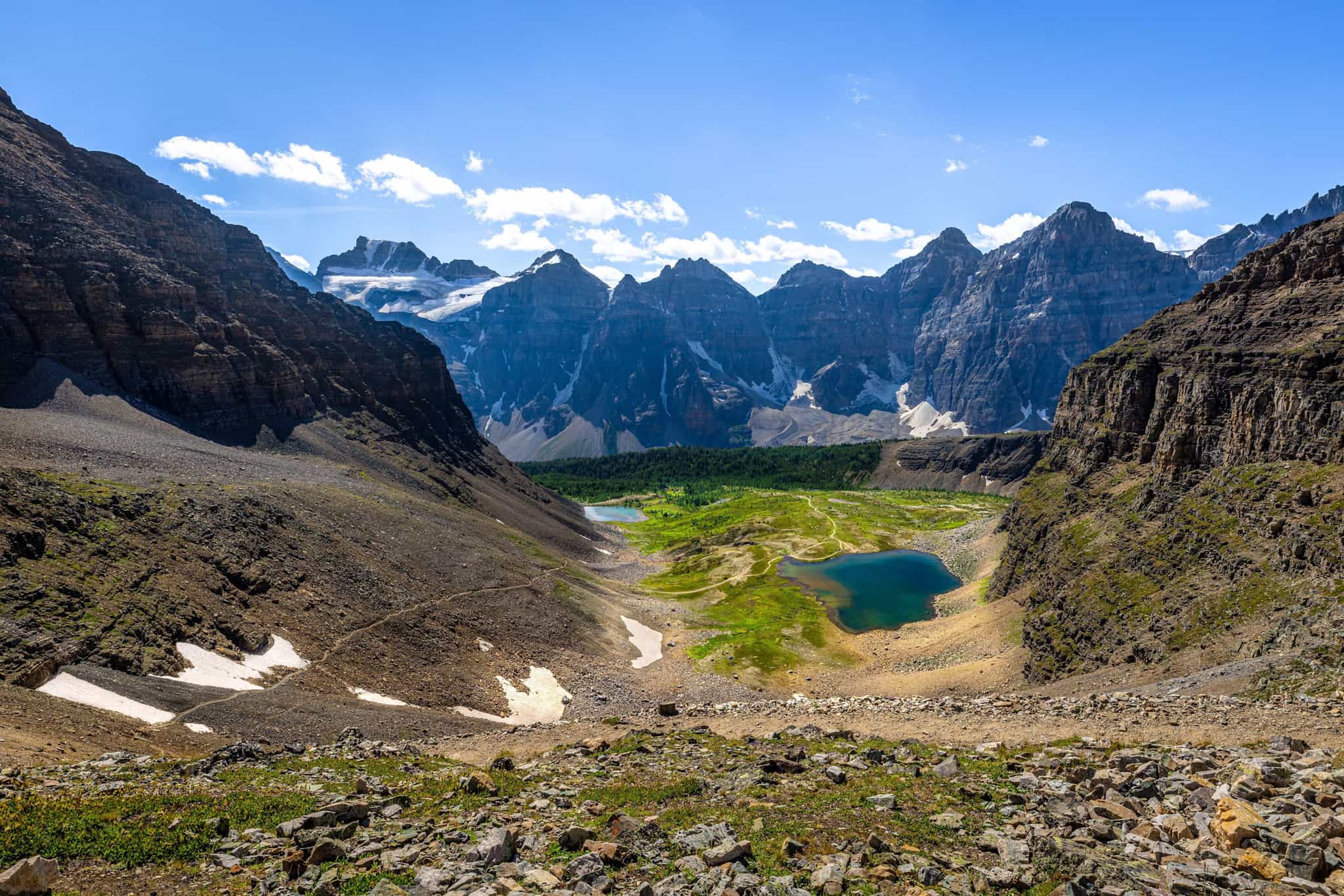 Lake Minnestimma in Banff National Park, Rockies, Canada.