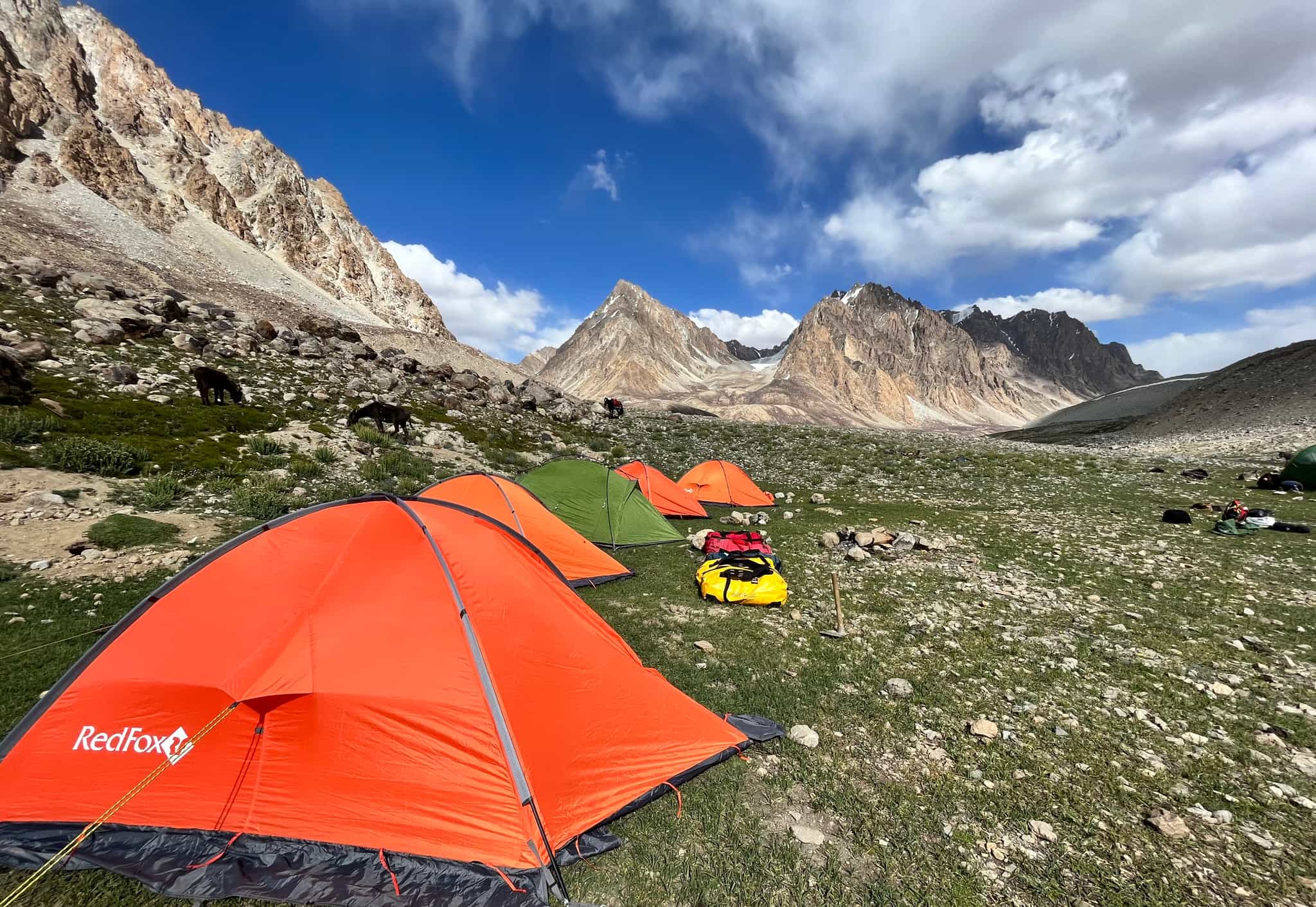 Camping near Tsakhin Lake, Tajikistan. Photo: Host/Orom Travel