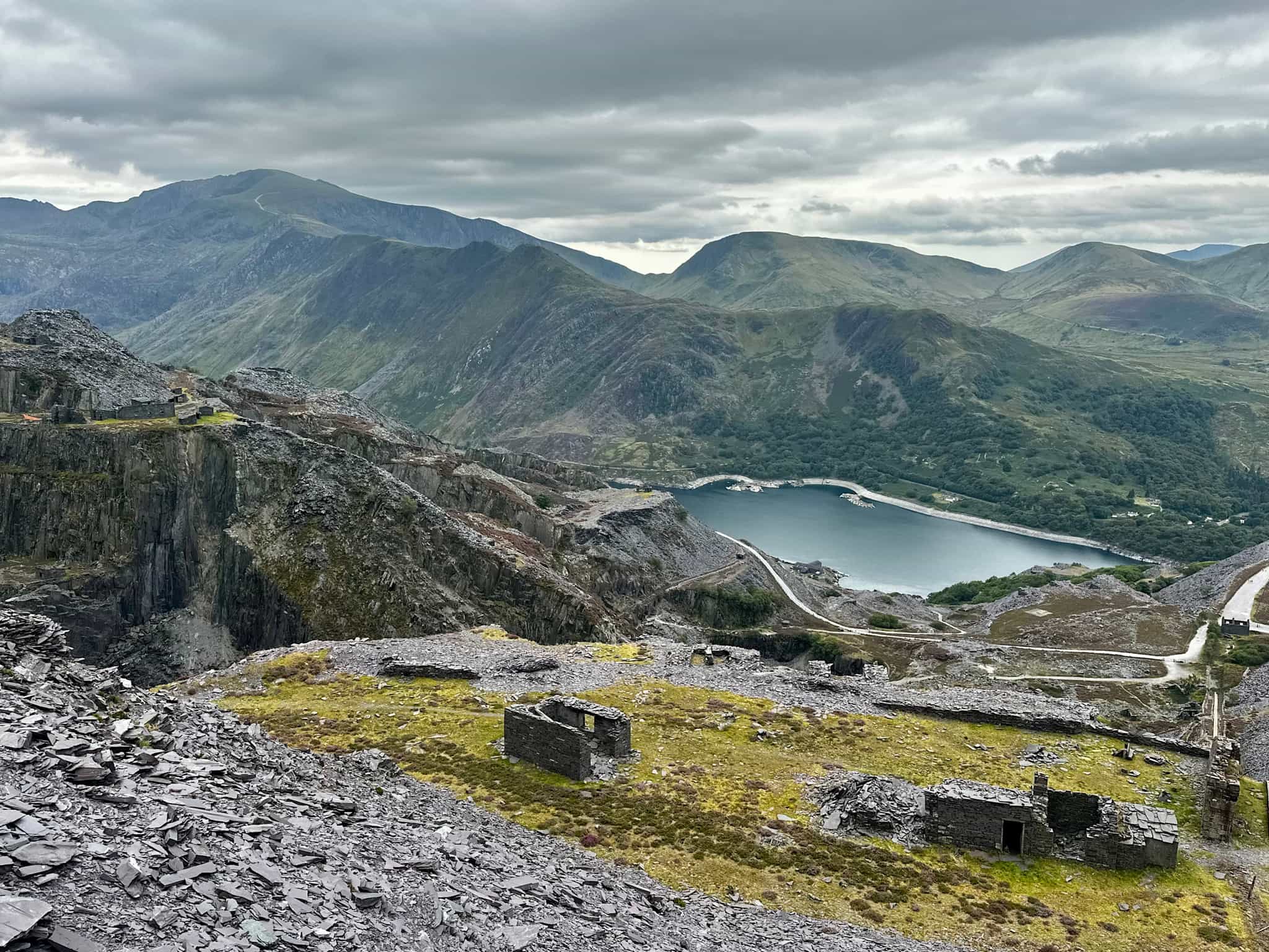 Views across the mining landscape of Elidir Fach, Snowdonia