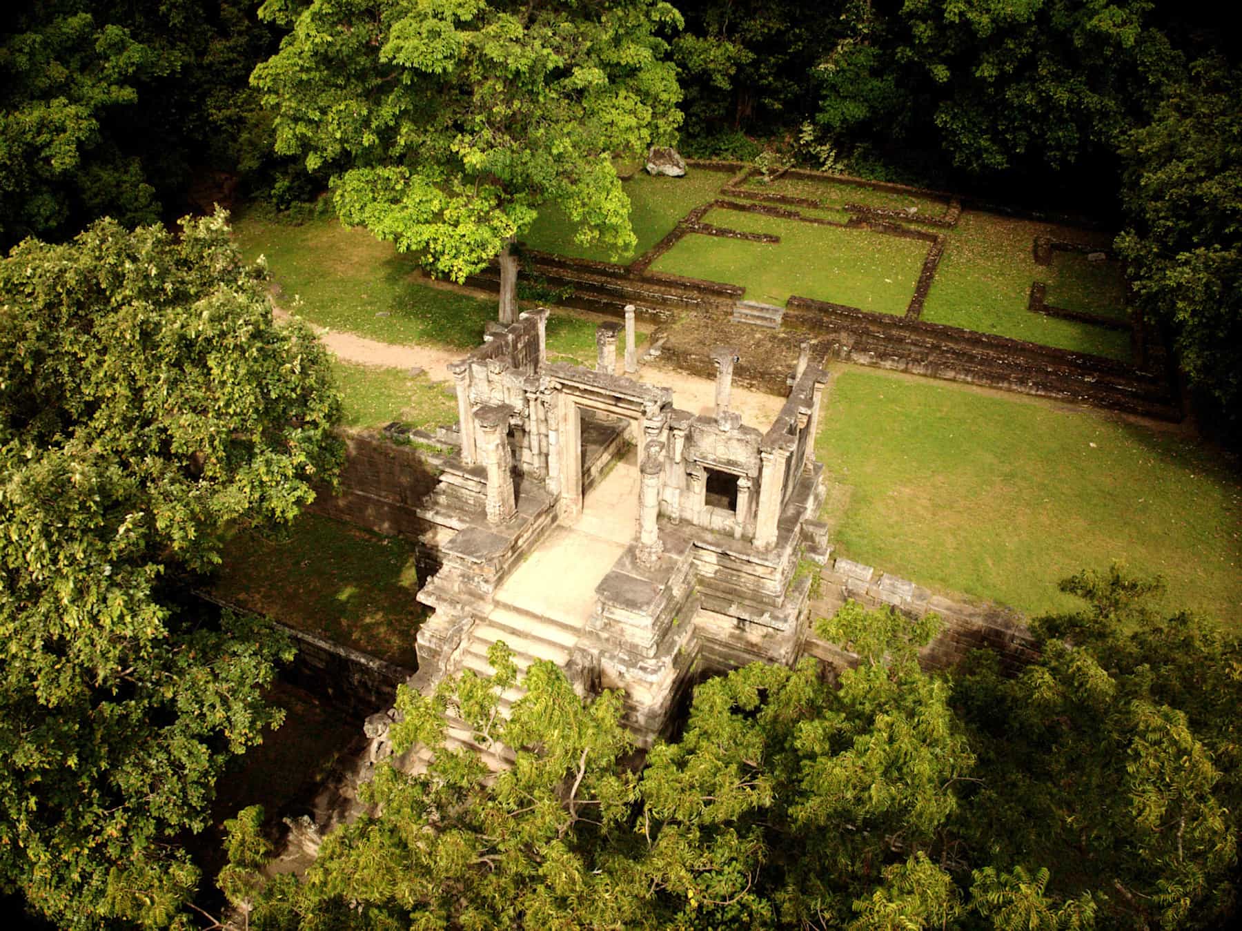 Aerial view of the citadel of Yapahuwa, Sri Lanka