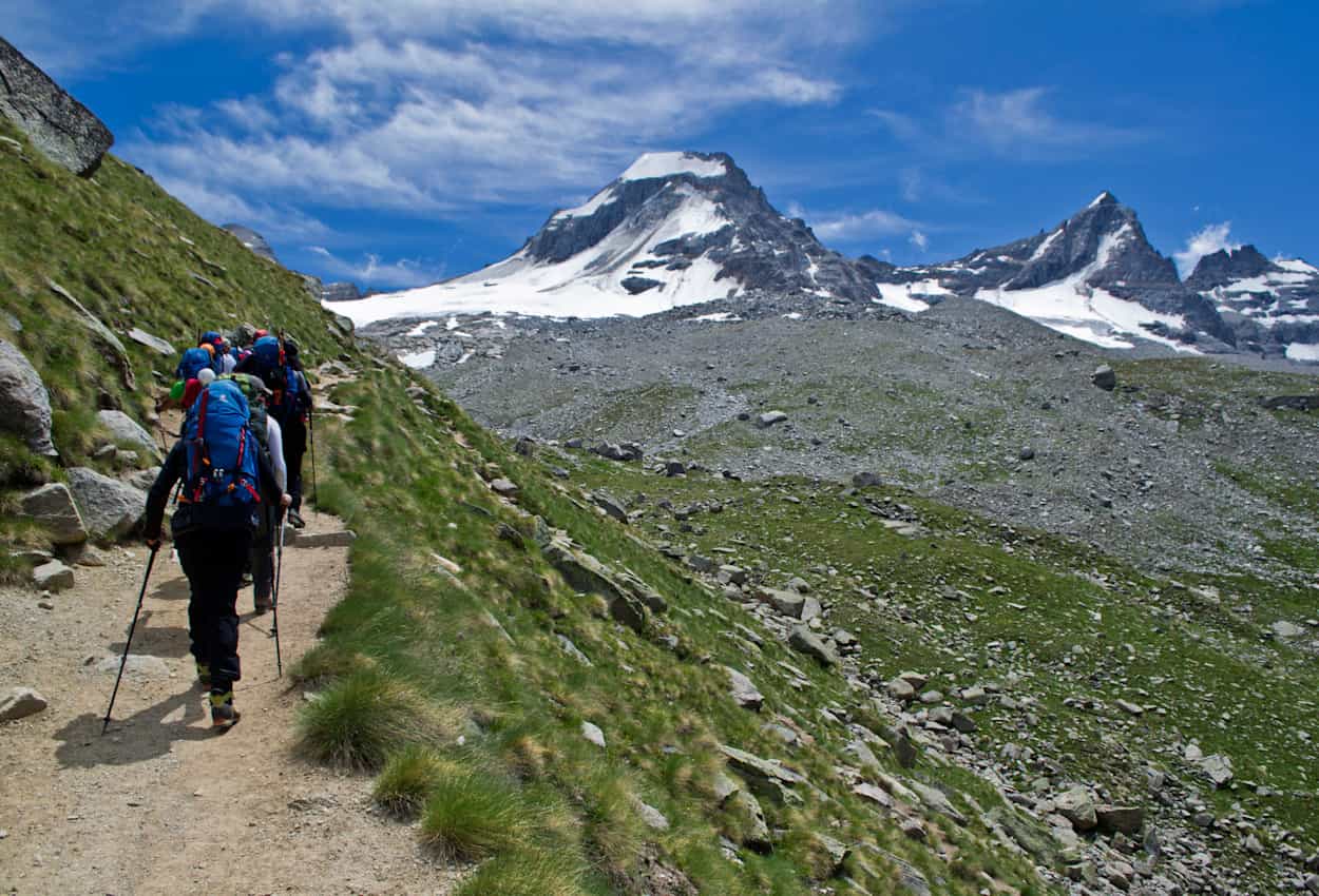 Hiking in the Gran Paradiso, Italy.